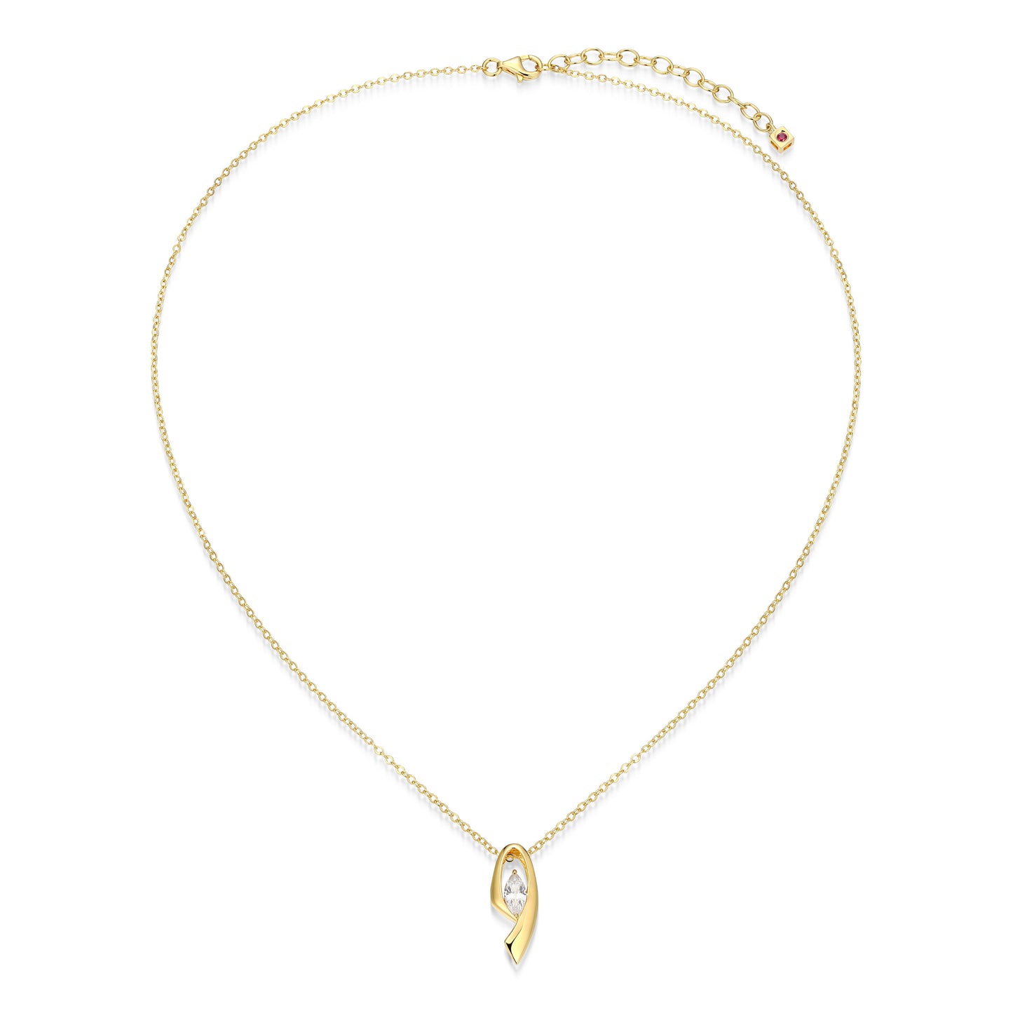 LN0277 - Marquise Ribbon Necklace | Paris 1901