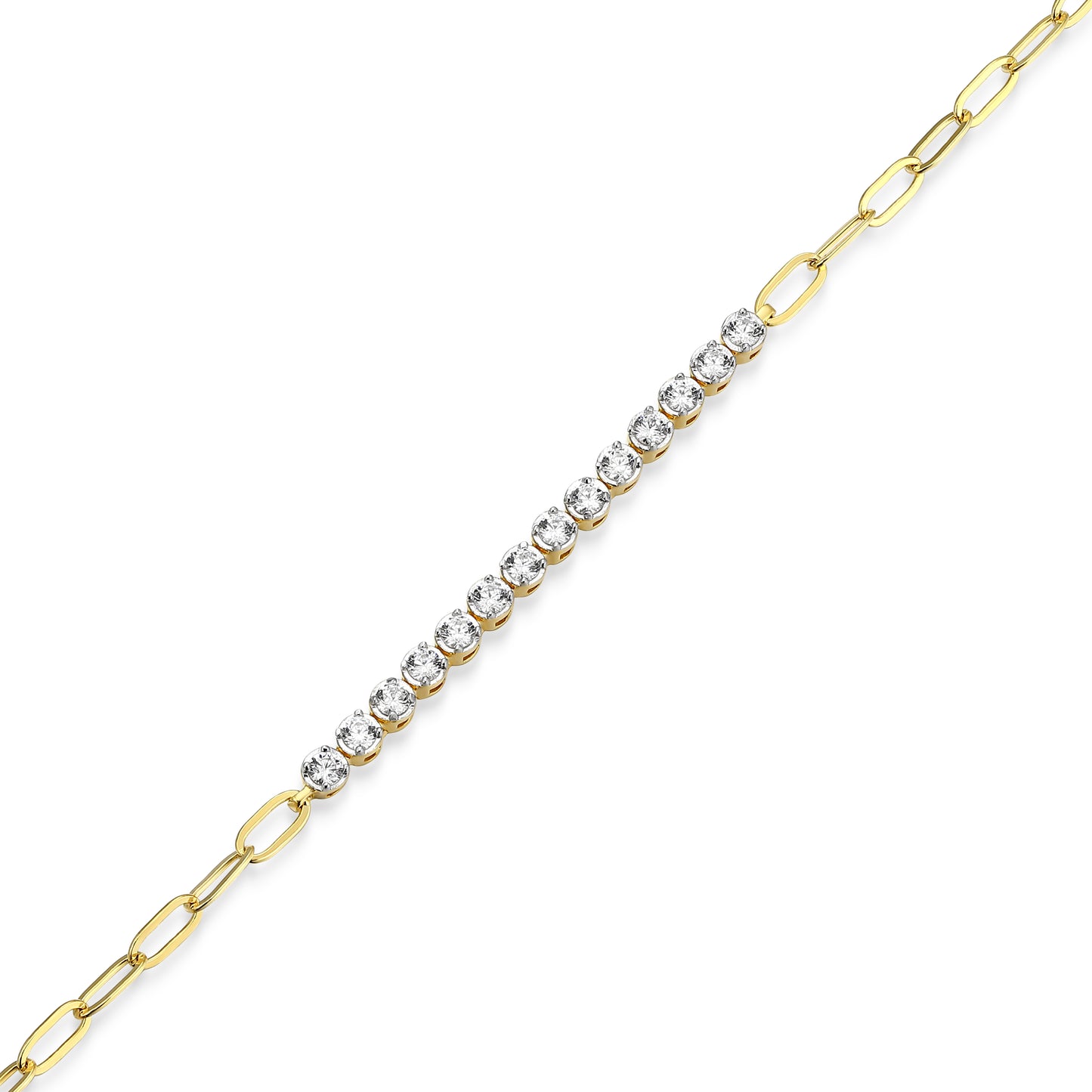MB0155Y - Timeless Paperclip Bracelet | Monte Luna