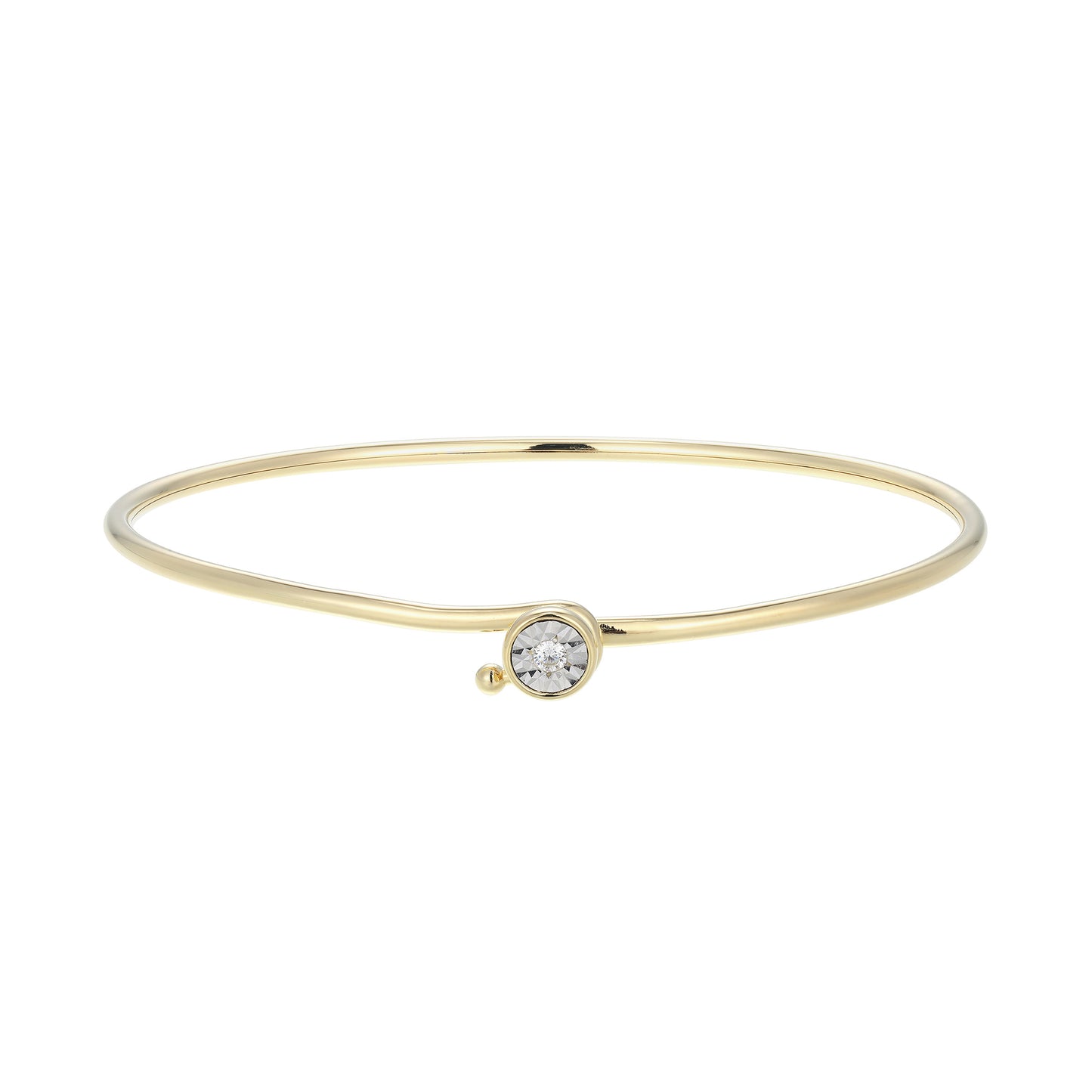 BB0258Y - Bezel-Set Lab-Created Diamond Flex Bangle | m by monte luna