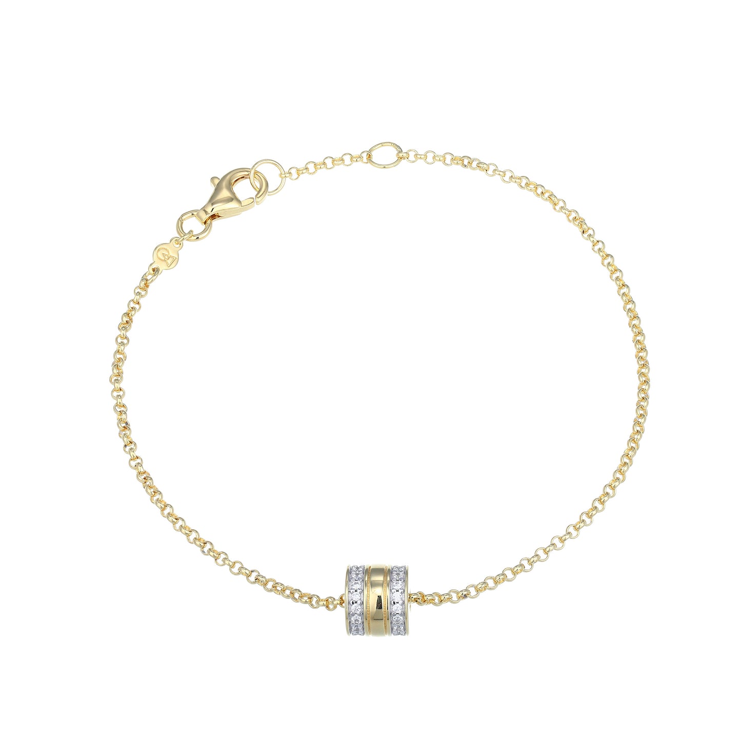 BB0273Y - Rondelle Charm Lab-Created Bracelet | m by monte luna