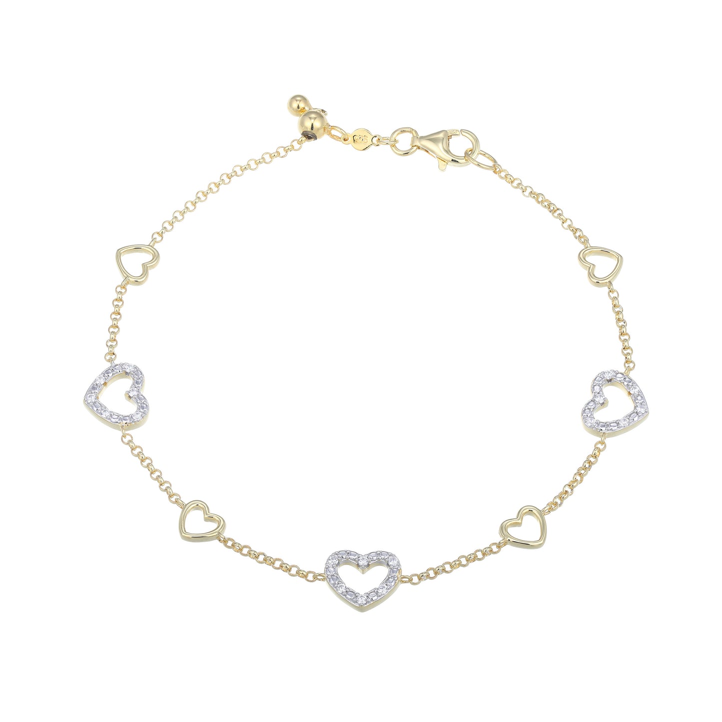 BB0274Y - Amoré Station Lab-Created Diamond Bolo Bracelet | m by monte luna