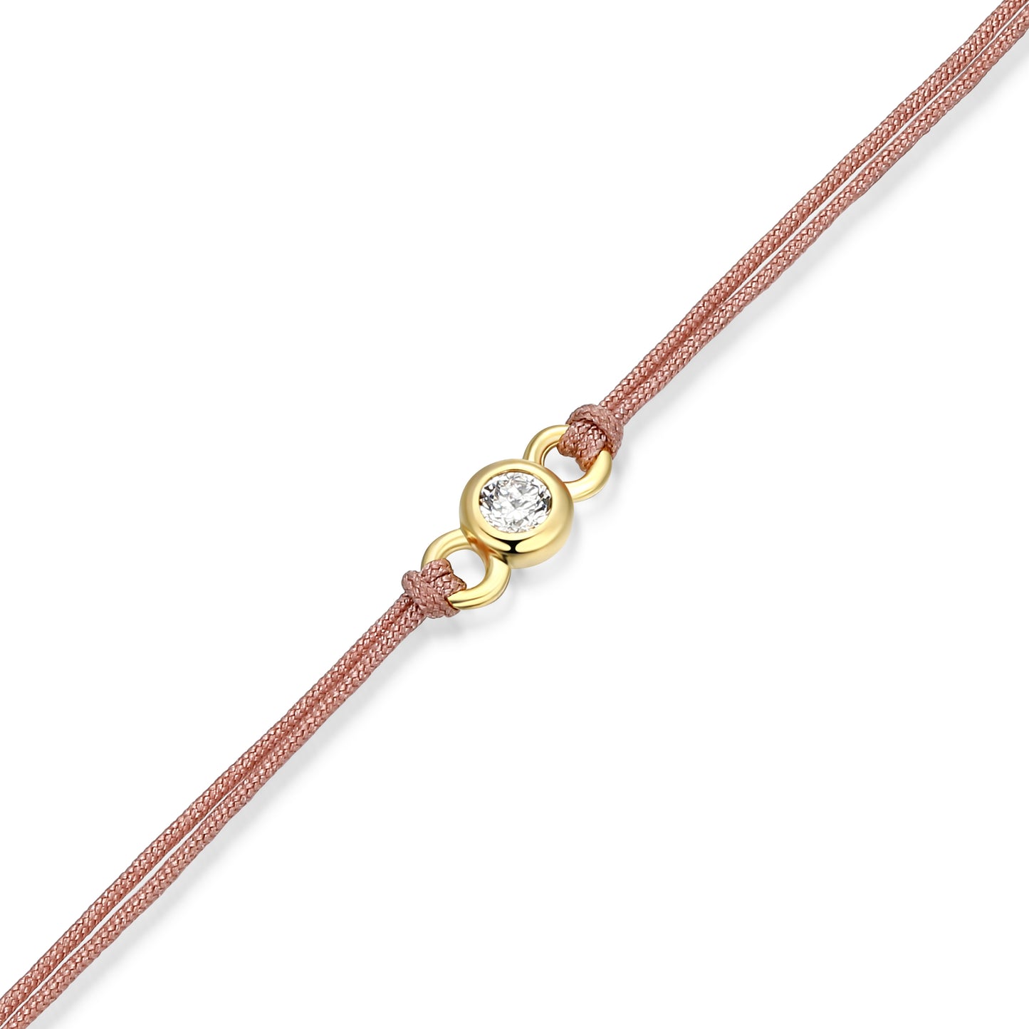 BB0321 - Bezel-Set Double Silk Cord Bracelet | m by monte luna