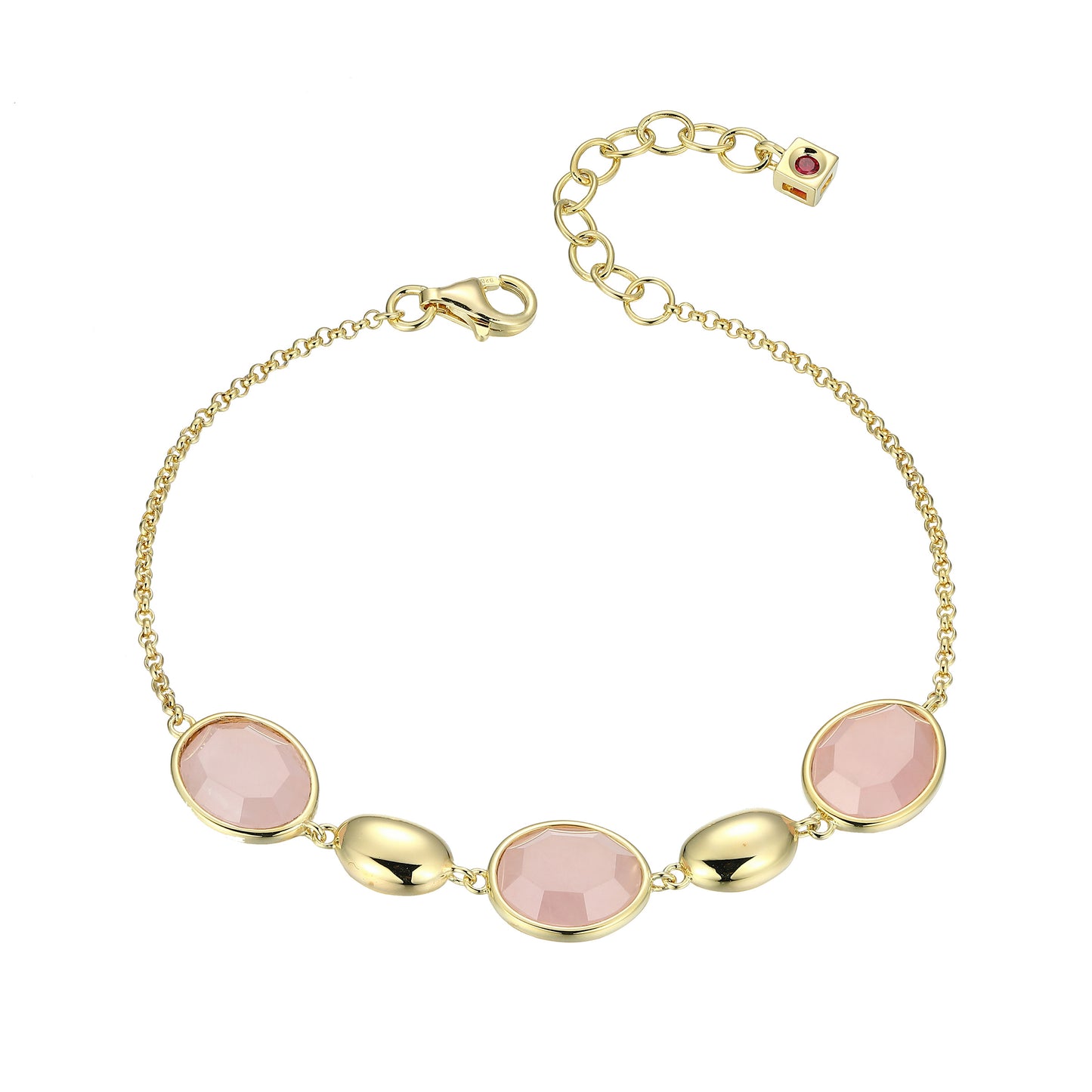 LB0240 - Riviere Rose Quartz Bracelet | elle