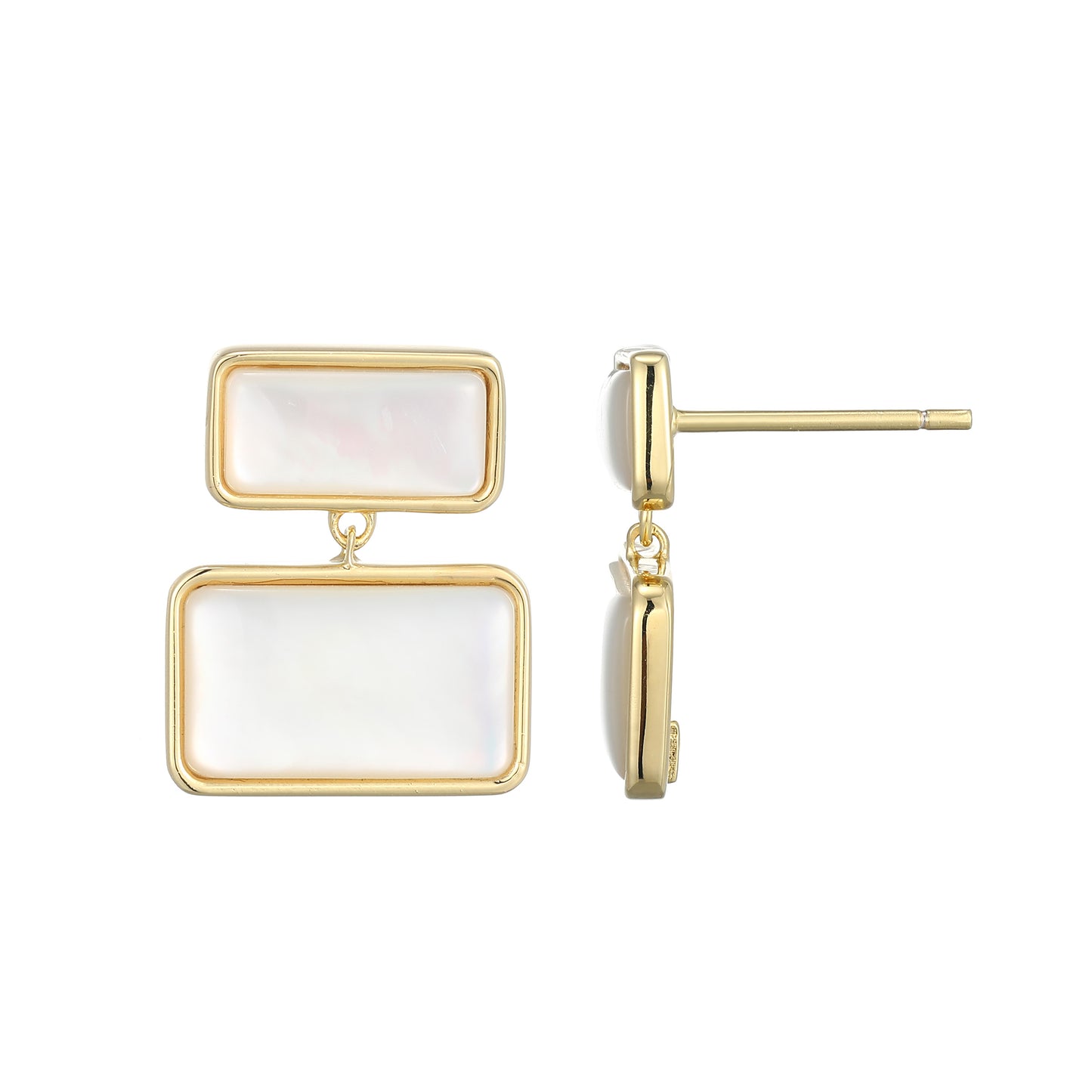 LE0238 - Vera Tiered Mother-of-Pearl Earrings | elle