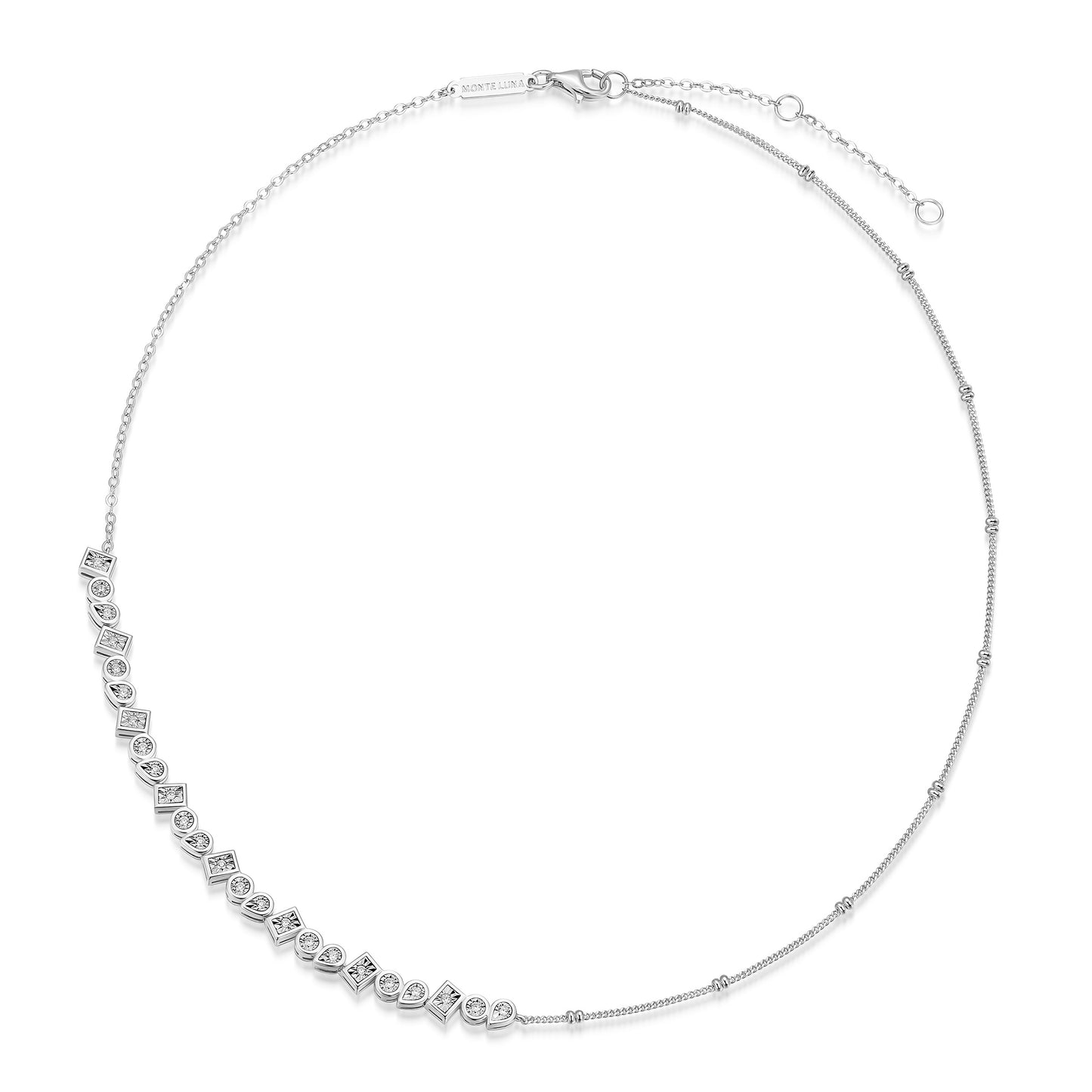 BN0257W - Lab-Grown Diamond Abacus Bead Necklace | m by monte luna