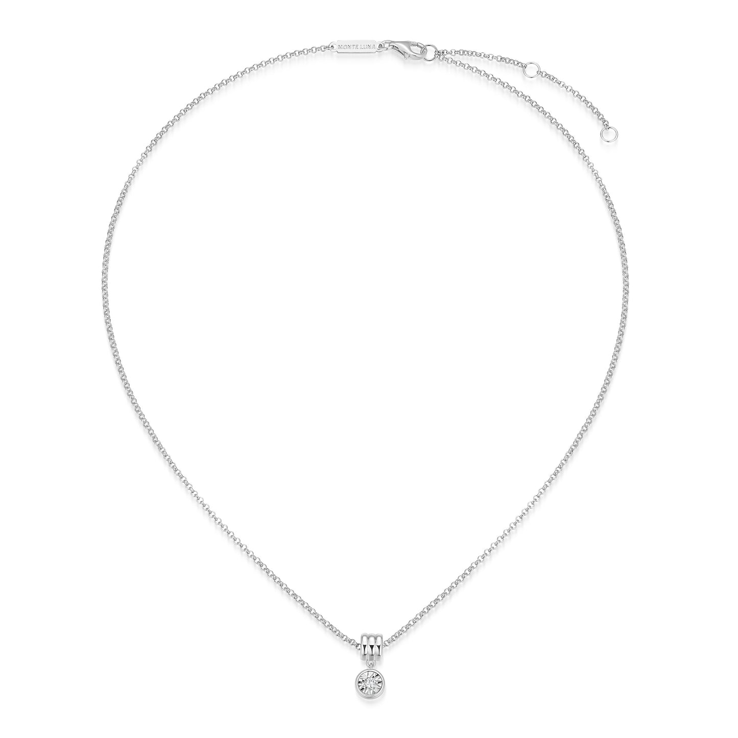 BN0272W - Barrel Charm Lab-Created Diamond Bolo Necklace | m by monte luna