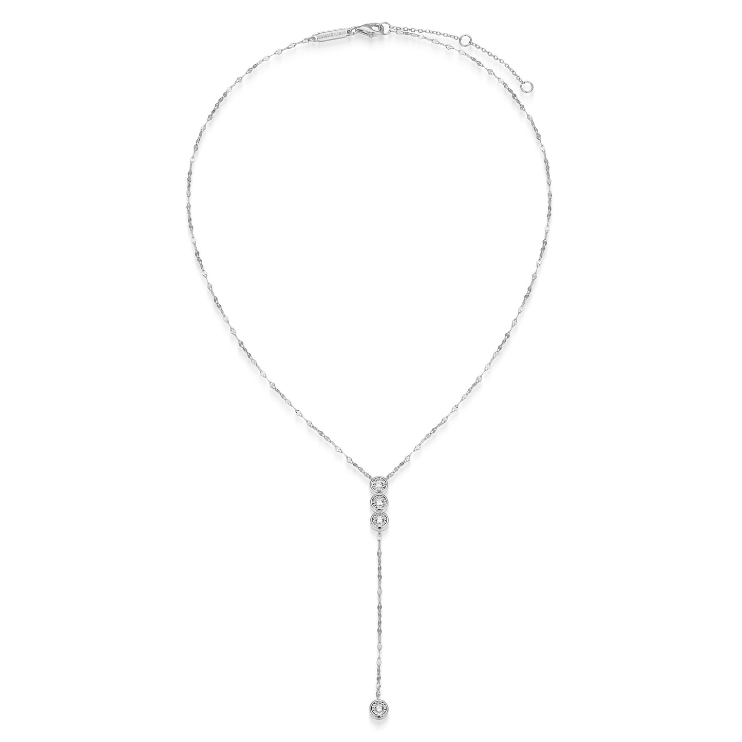 BN0302W - Lariat Lumachina Chain Necklace | m by monte luna