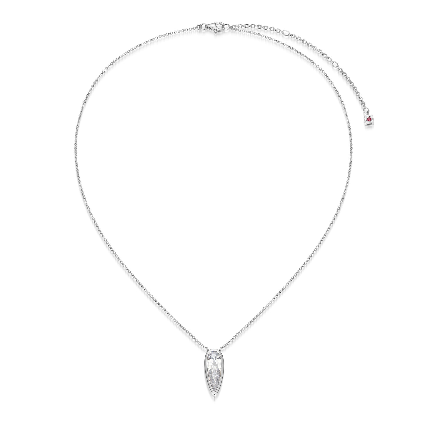 LN0290 - Lustre Inverted Pear Necklace | elle