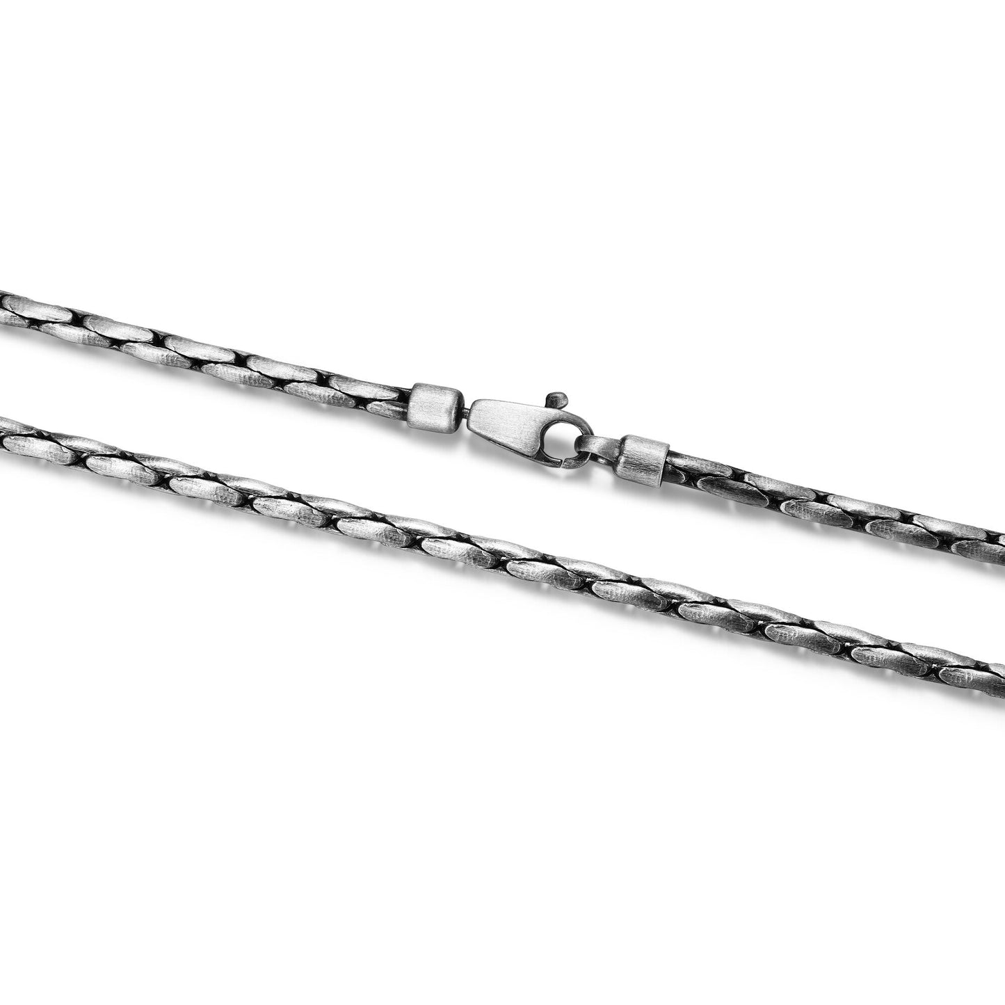 Italian Chain Brushed Gunmetal Boston Chain Necklace - 20" - UN30 | ethos
