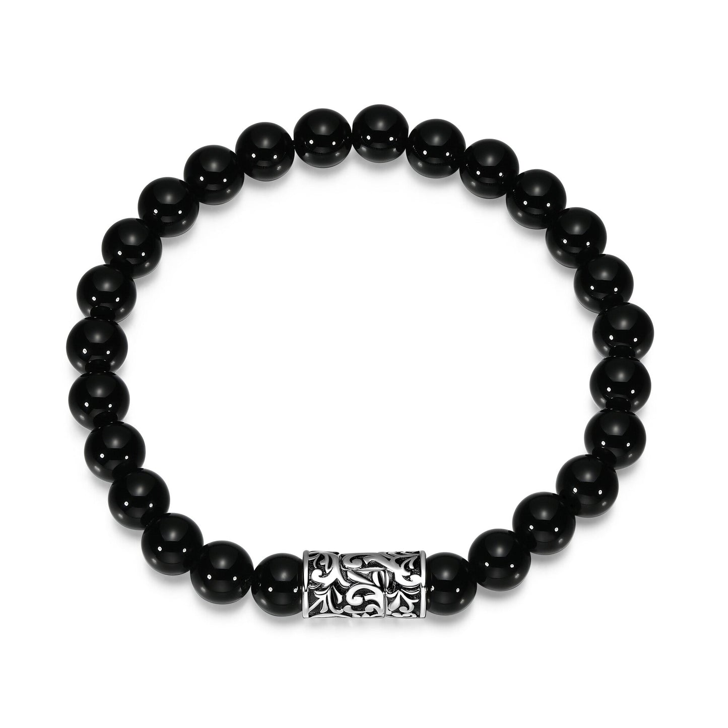 Black Chisel Sterling Silver Bracelet - UB0011 | ethos