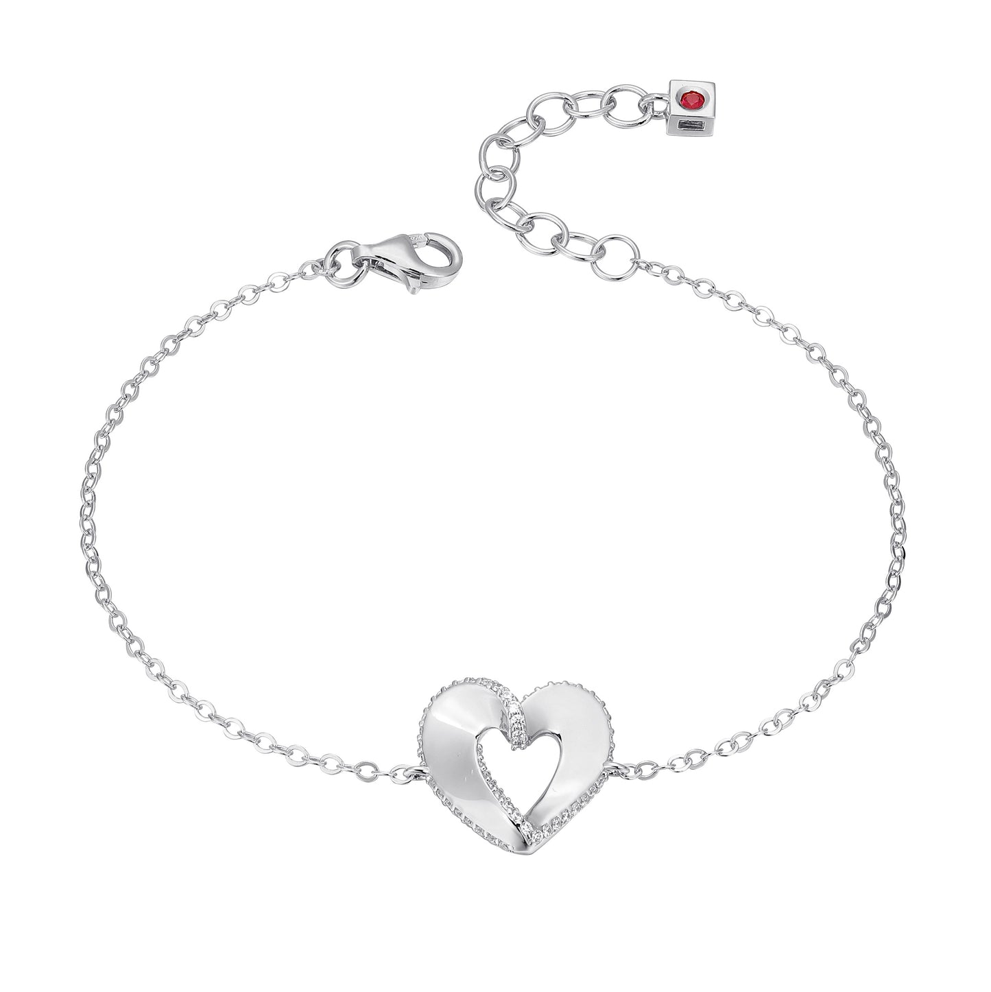 LB0249 - Heart Ribbon Bracelet | elle