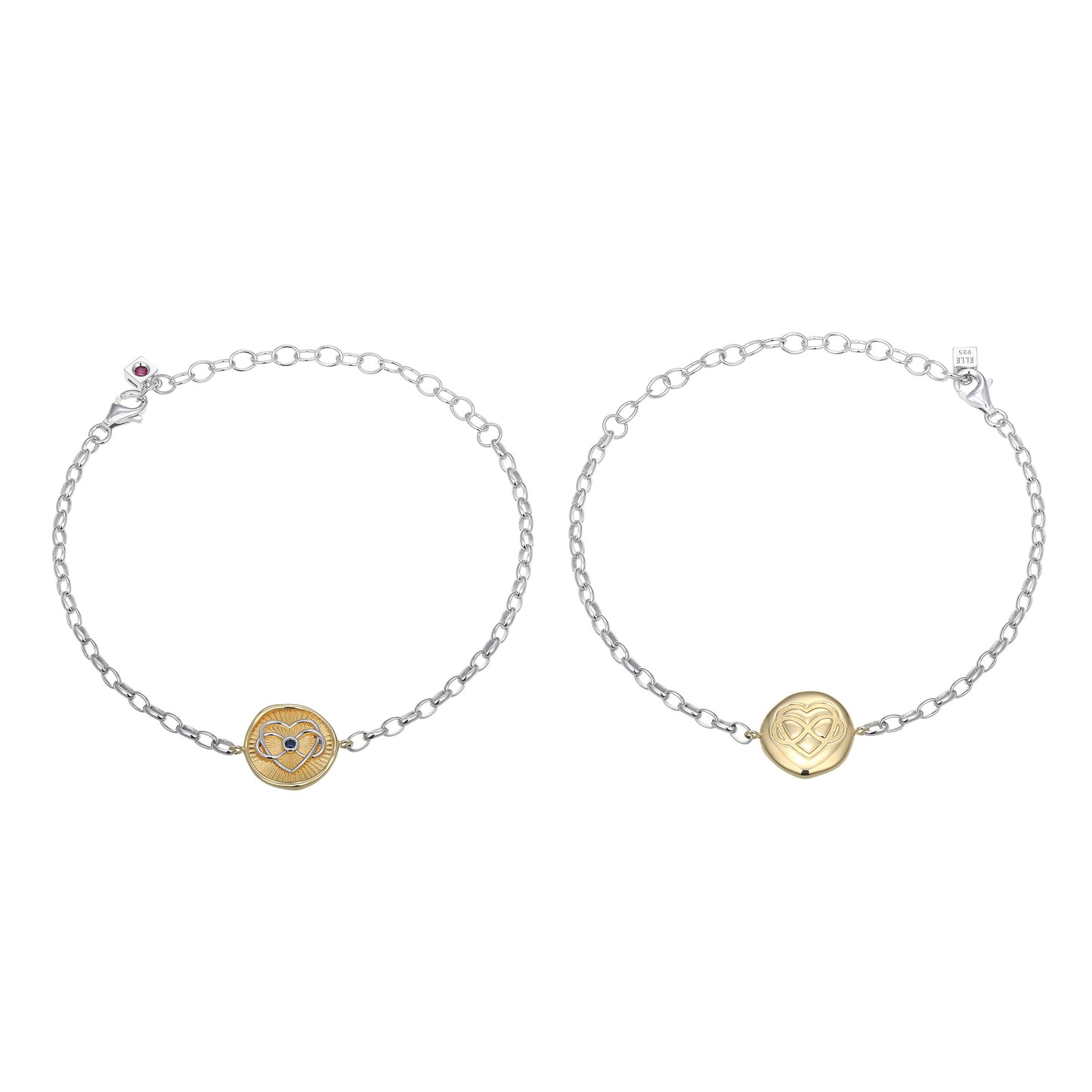 LB0264 - Bohemian Heart Lab-Created Sapphire Reversible Bracelet | elle