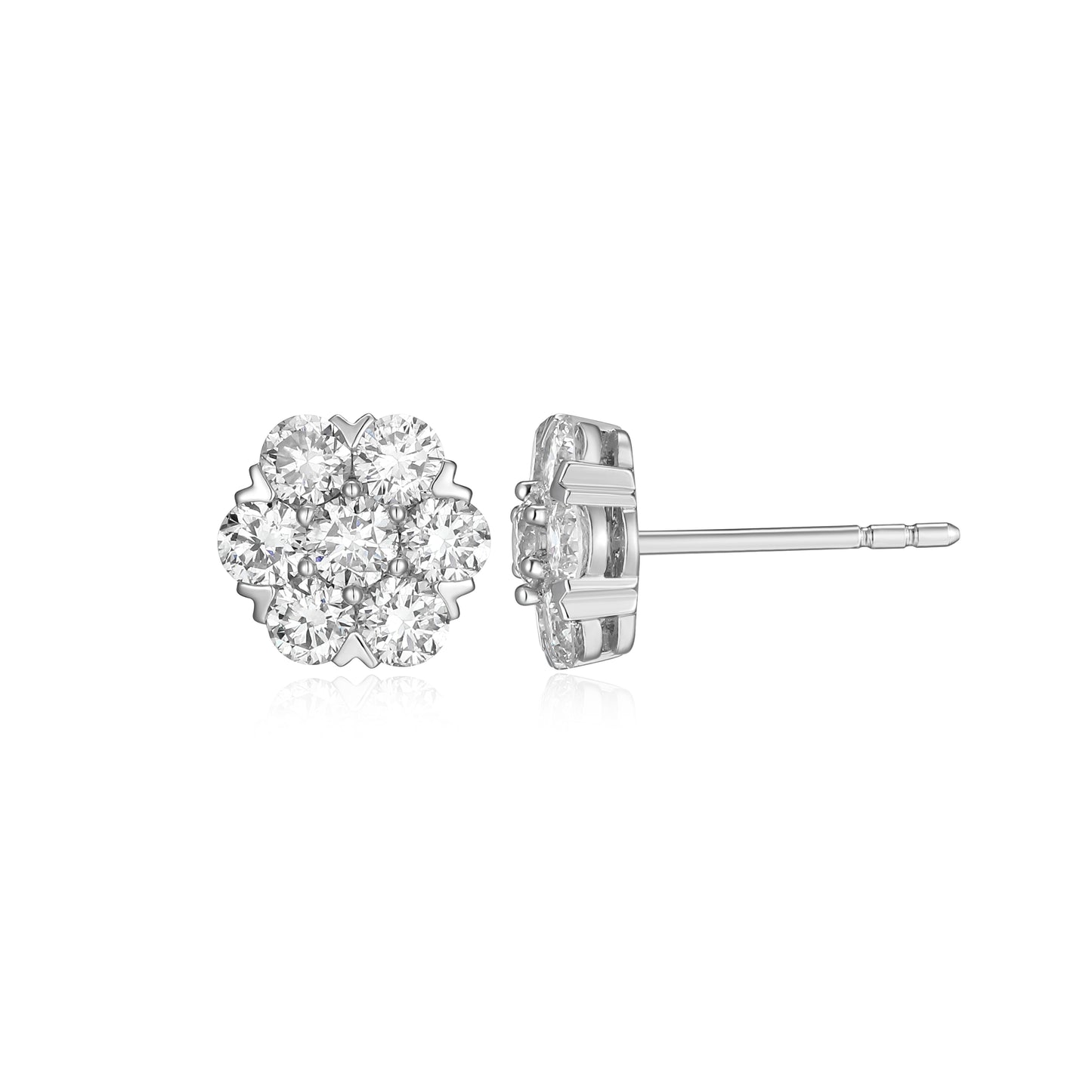 ME0146W - Cluster Stud Earrings | Monte Luna