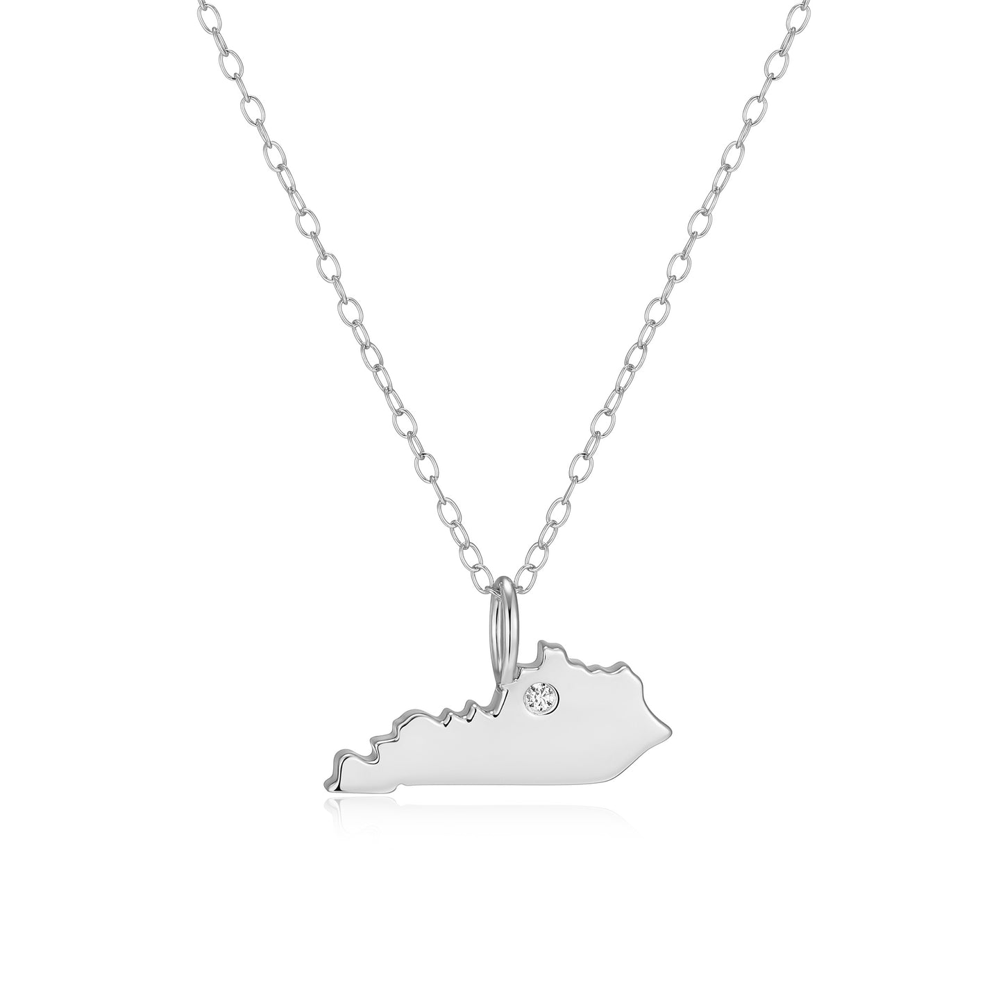 BN0290W - Kentucky State Lab-Created Diamond Pendant Necklace | m by monte luna