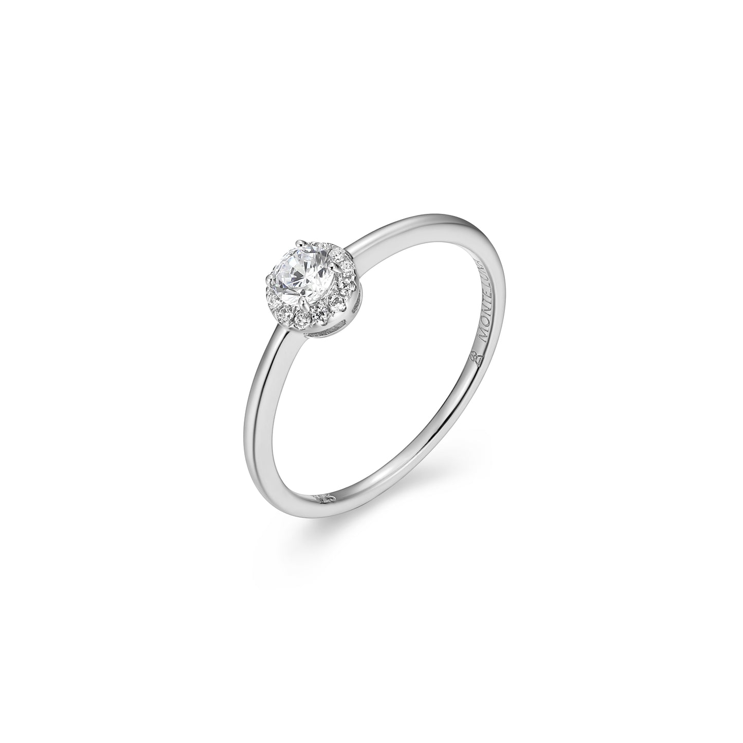 MR0157W6 - Halo Promise Ring | Monte Luna