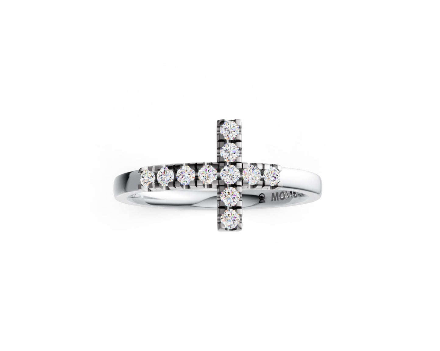 BR0279W5 - Medium Cross Ring | m by monte luna