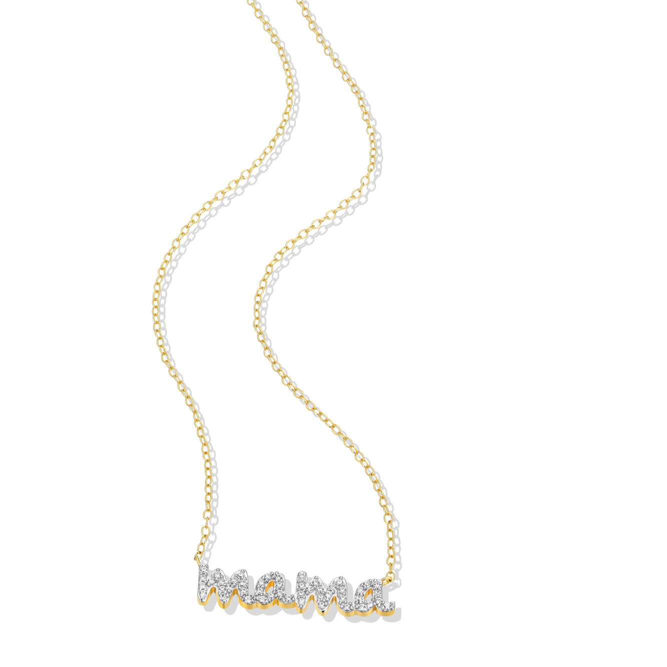 Mama Statement Necklace in 14K Yellow Gold-Plated Sterling Silver | M by Monte Luna