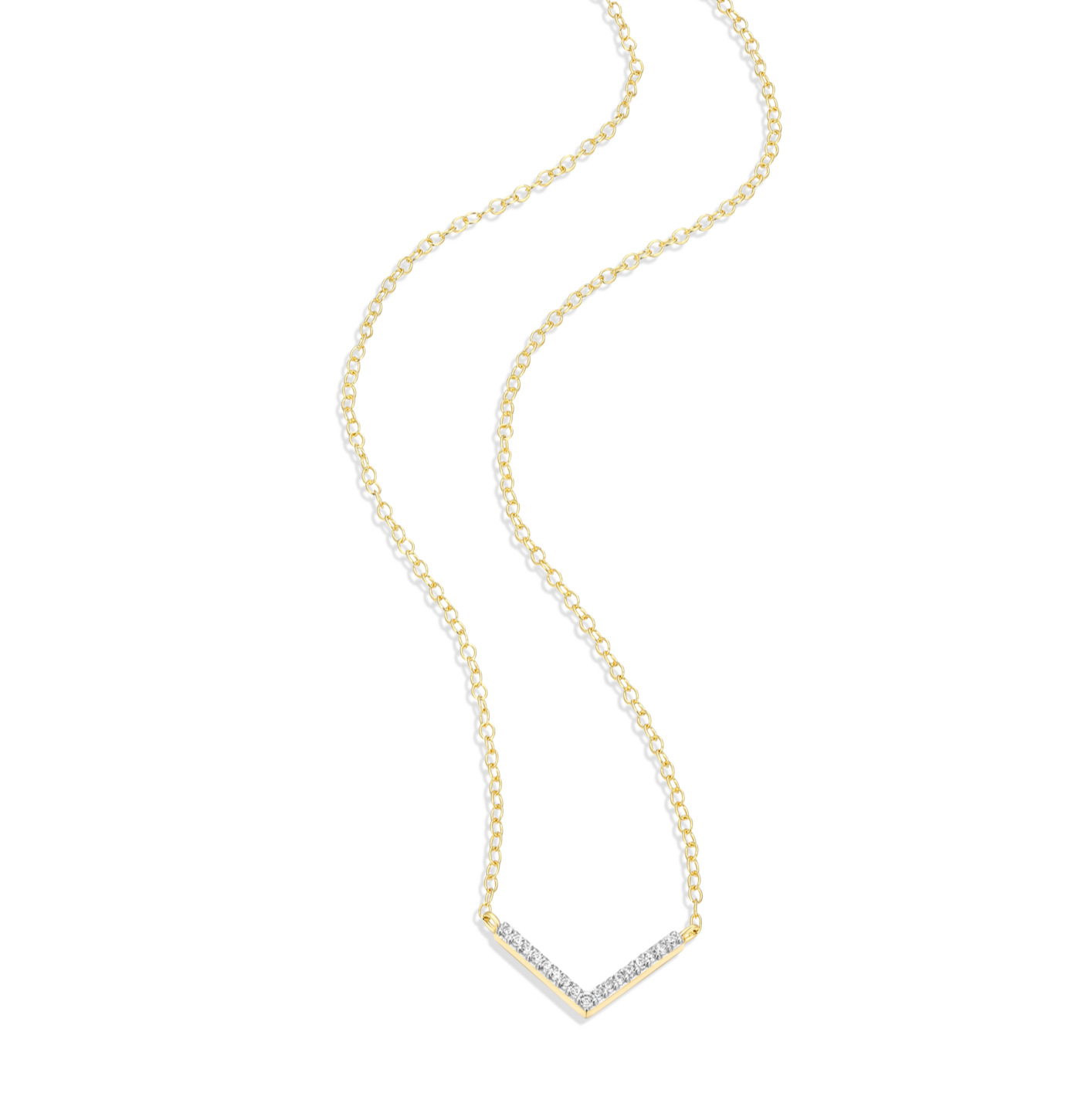 Chevron Statement Necklace in 14K Yellow Gold-Plated Sterling Silver | M by Monte Luna
