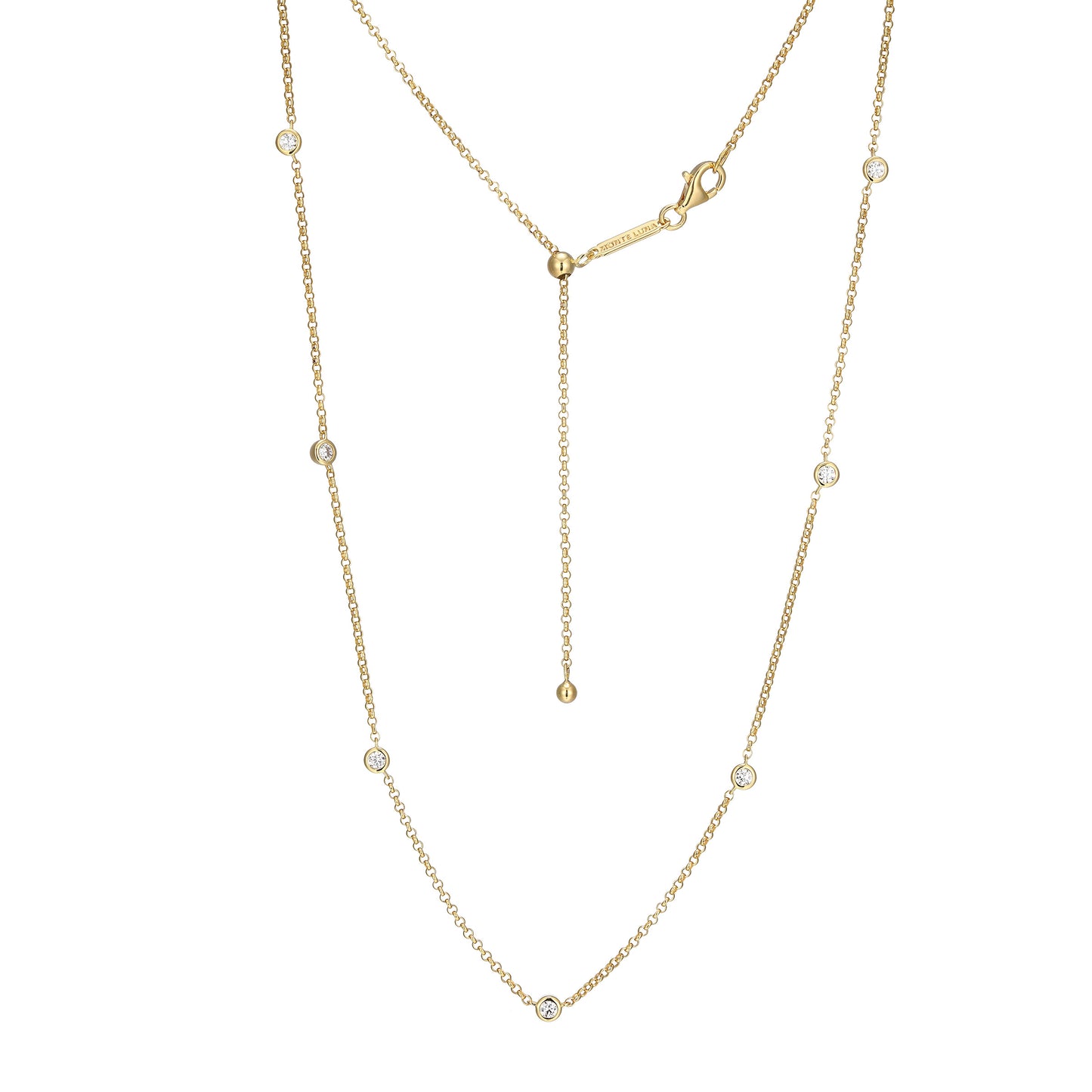 MN0111 - Essentials Small Station Lab-Created Diamond Necklace | Monte Luna