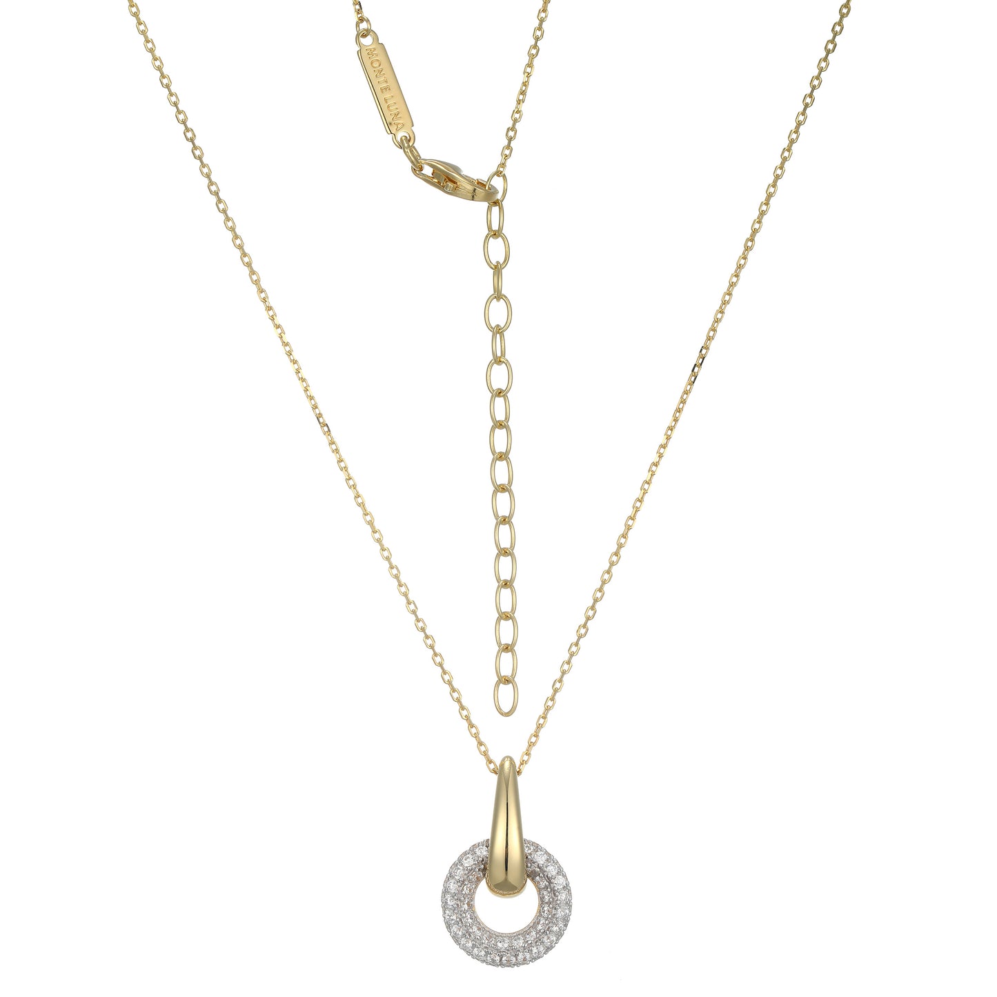 MN0109 - Circlet Lab-Created Diamond Pendant Necklace | Monte Luna