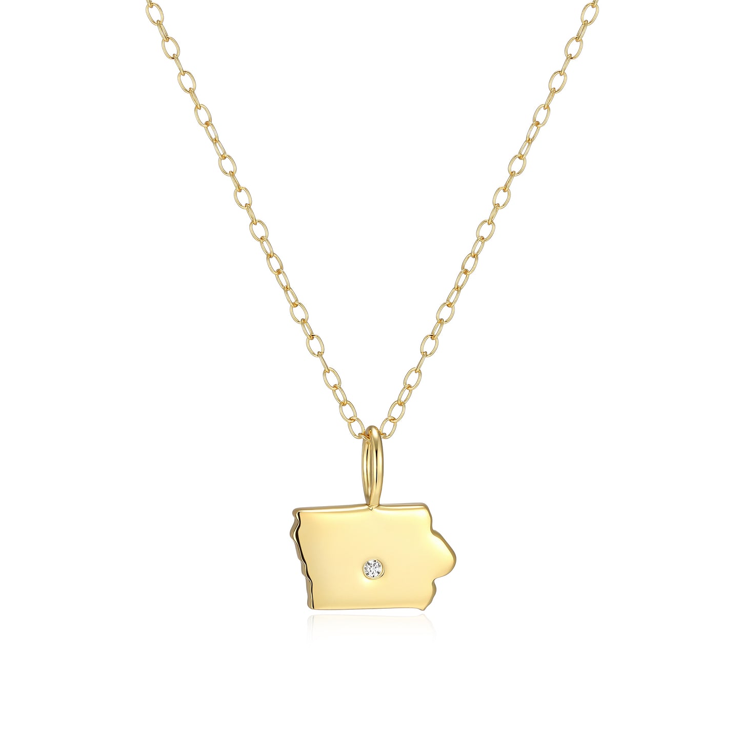 BN0289Y - Iowa State Lab-Created Diamond Pendant Necklace | m by monte luna
