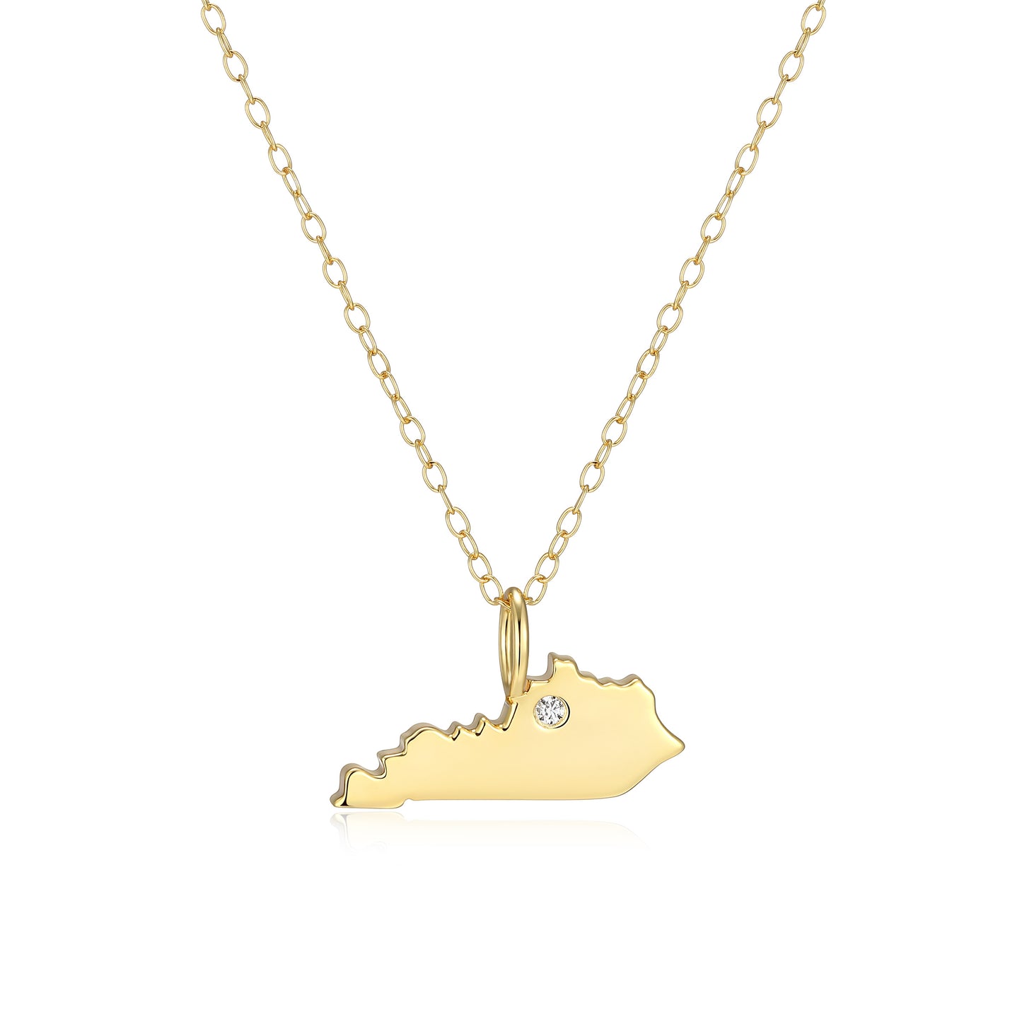BN0290Y - Kentucky State Lab-Created Diamond Pendant Necklace | m by monte luna