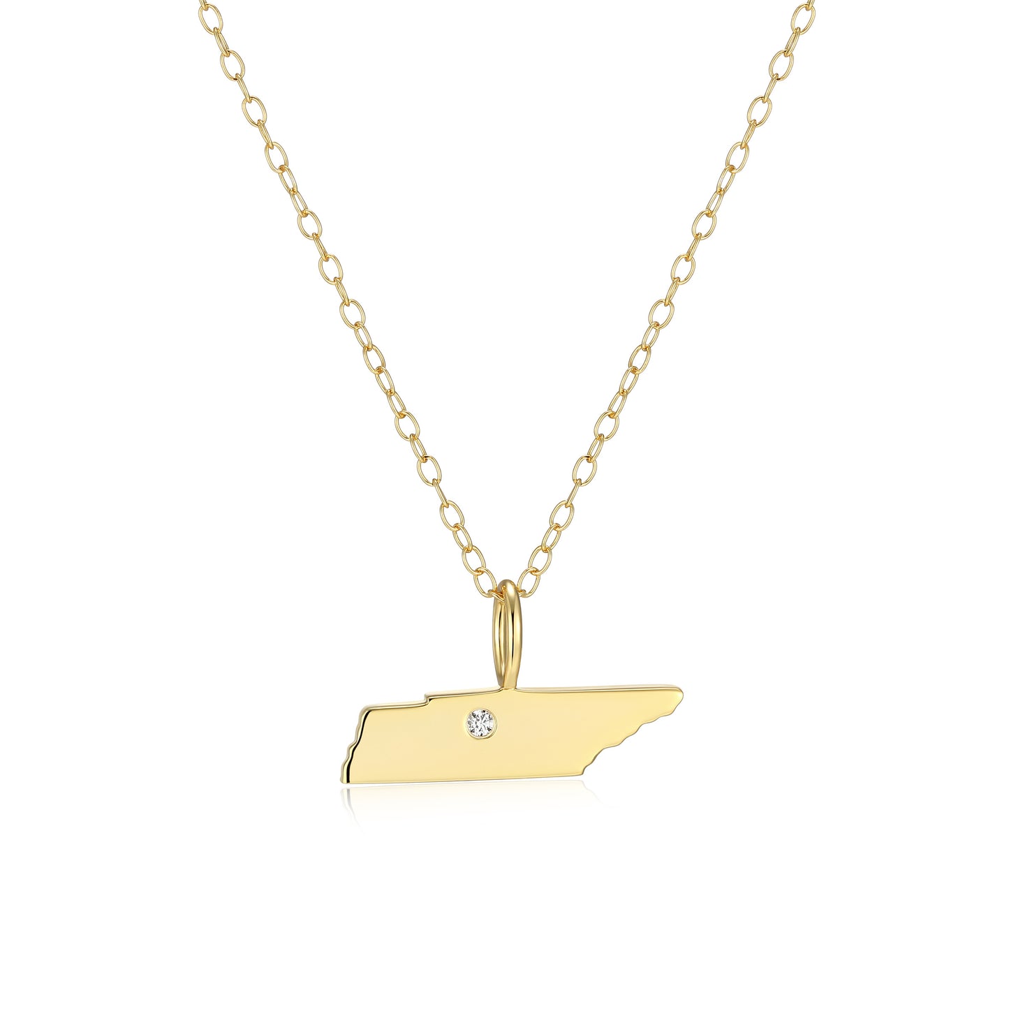 BN0293Y - Tennessee State Lab-Created Diamond Pendant Necklace | m by monte luna