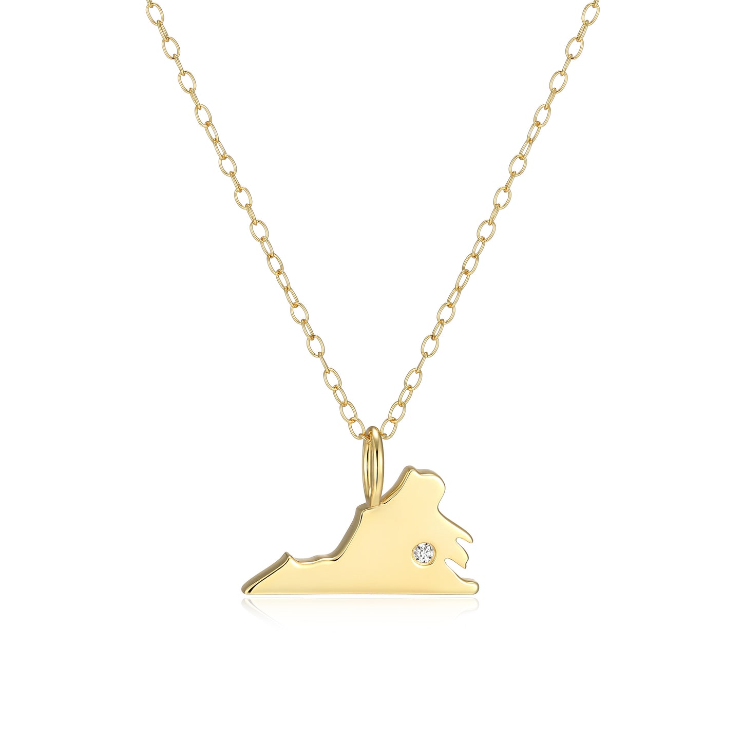 BN0296Y - Virginia State Lab-Created Diamond Pendant Necklace | m by monte luna