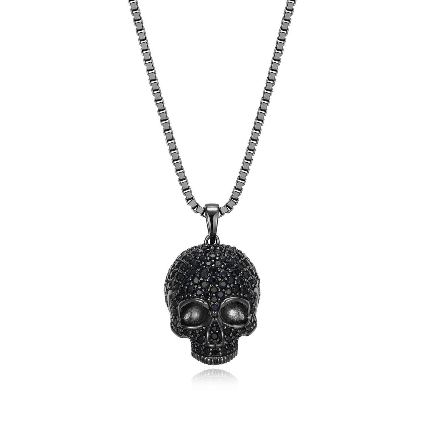 Dark Reign Gunmetal Finish Sterling Silver Necklace - UN0042 | ethos