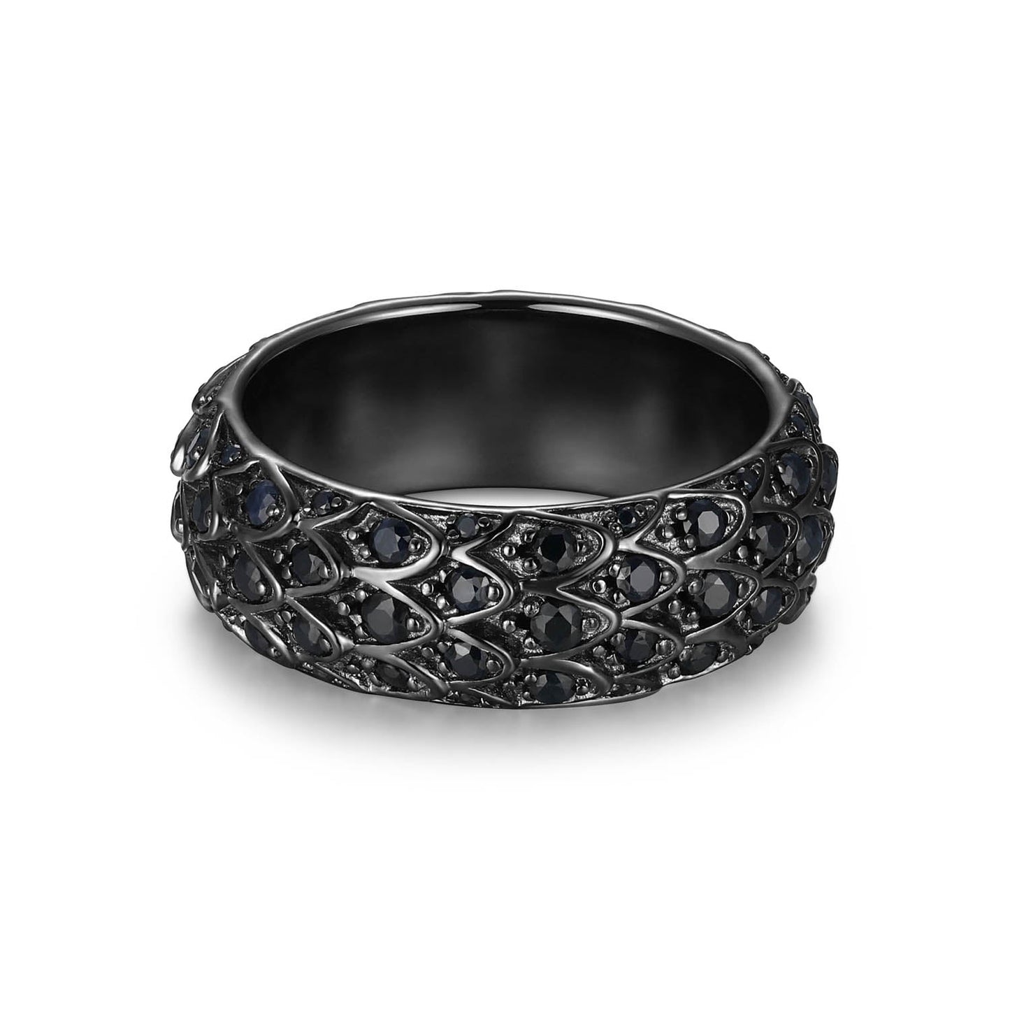 Dark Reign Gunmetal Finish Sterling Silver Ring - UR0044 | ethos