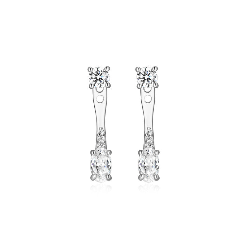 RE0252W - Front/Back Stud Drop Earrings | reign