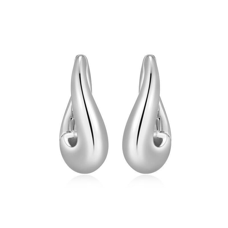 RE0240W - Fluid Hoop Earrings | reign