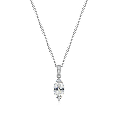 RN0216 - Marquise-Cut CZ Pendant Necklace | reign