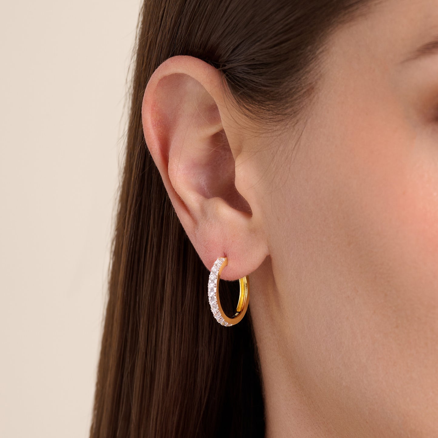 Large Hoop Earrings in 14K Yellow Gold | Monte Luna