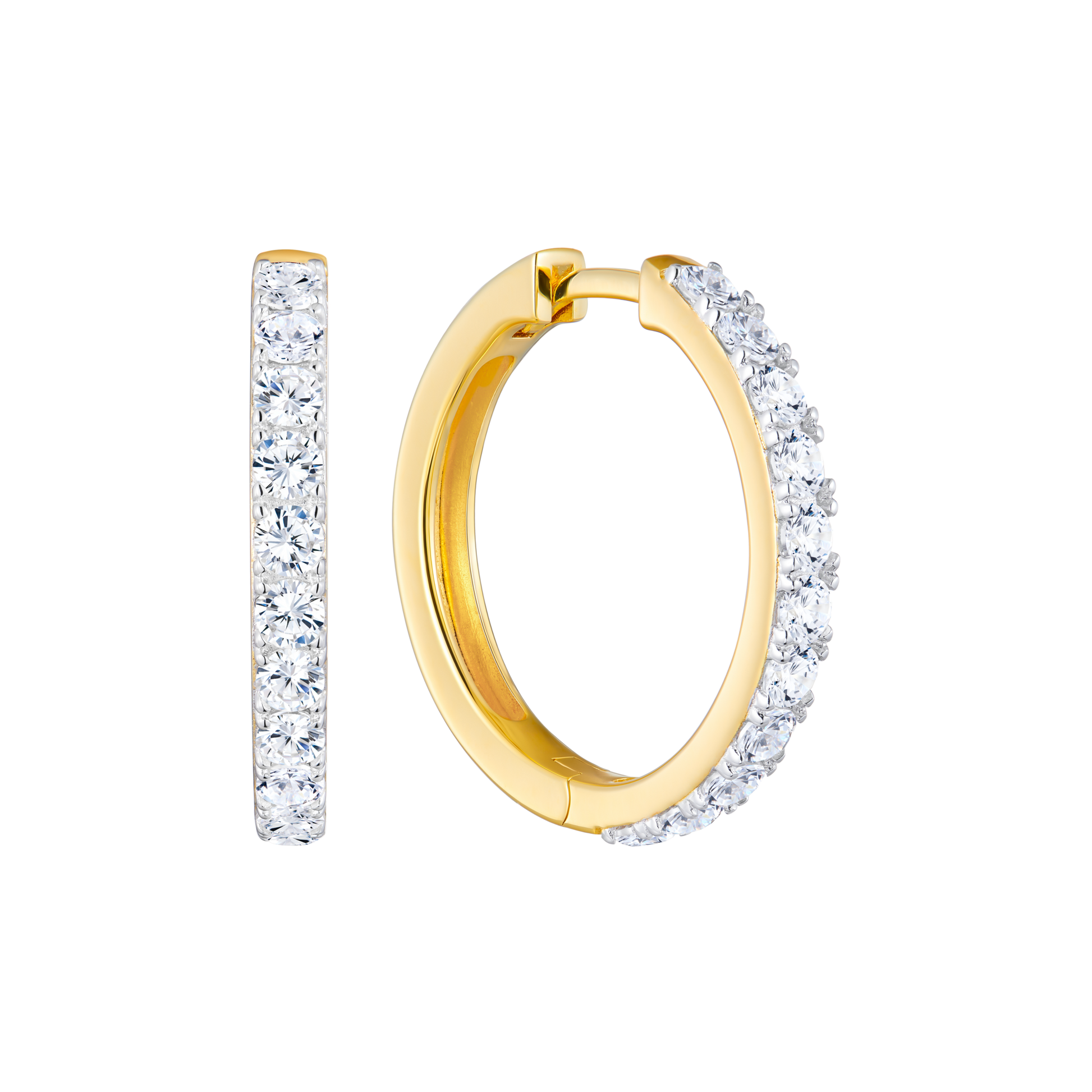 Large Hoop Earrings in 14K Yellow Gold | Monte Luna