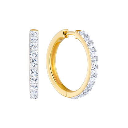 Large Hoop Earrings in 14K Yellow Gold | Monte Luna