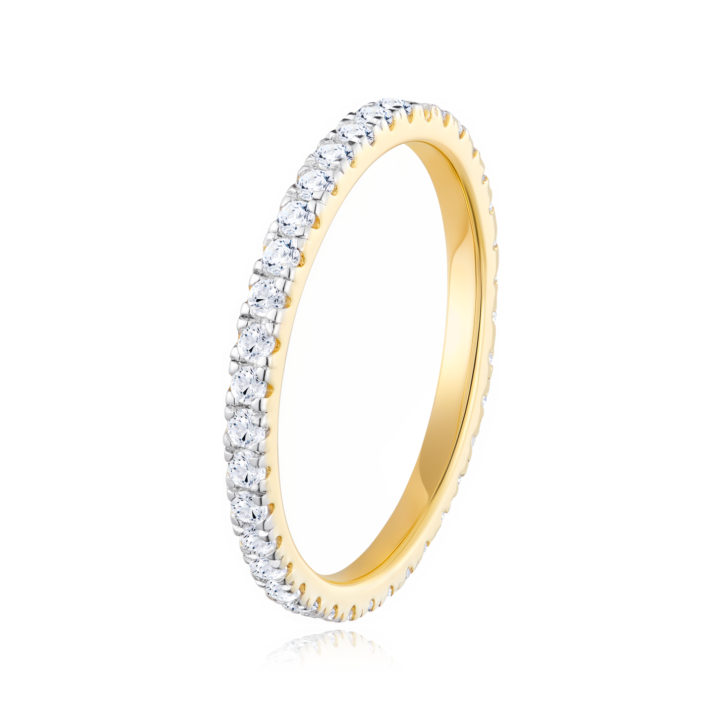 Lab-Created Diamond Eternity Ring in 14K Yellow Gold | Monte Luna