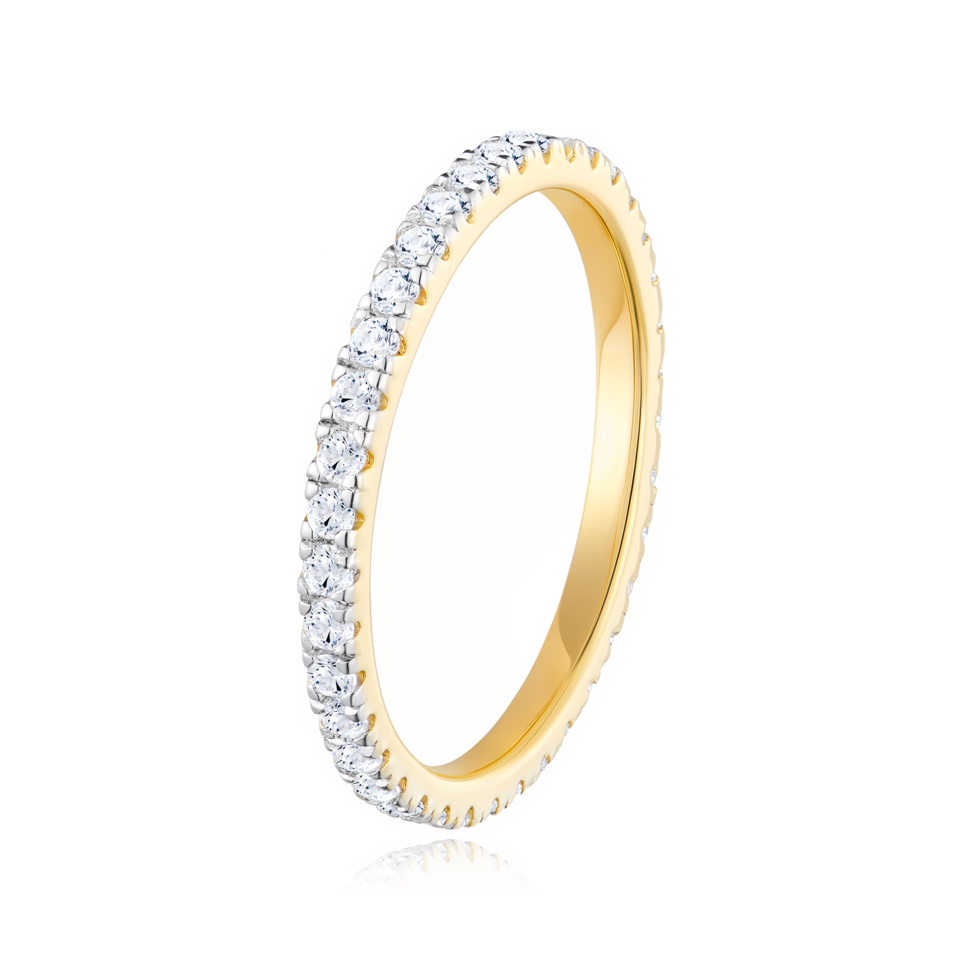 Lab-Created Diamond Eternity Ring in 14K Yellow Gold | Monte Luna