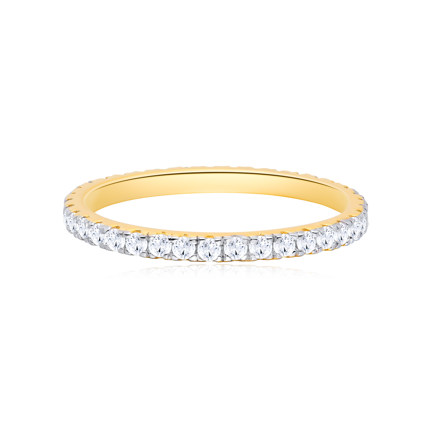 Lab-Created Diamond Eternity Ring in 14K Yellow Gold | Monte Luna