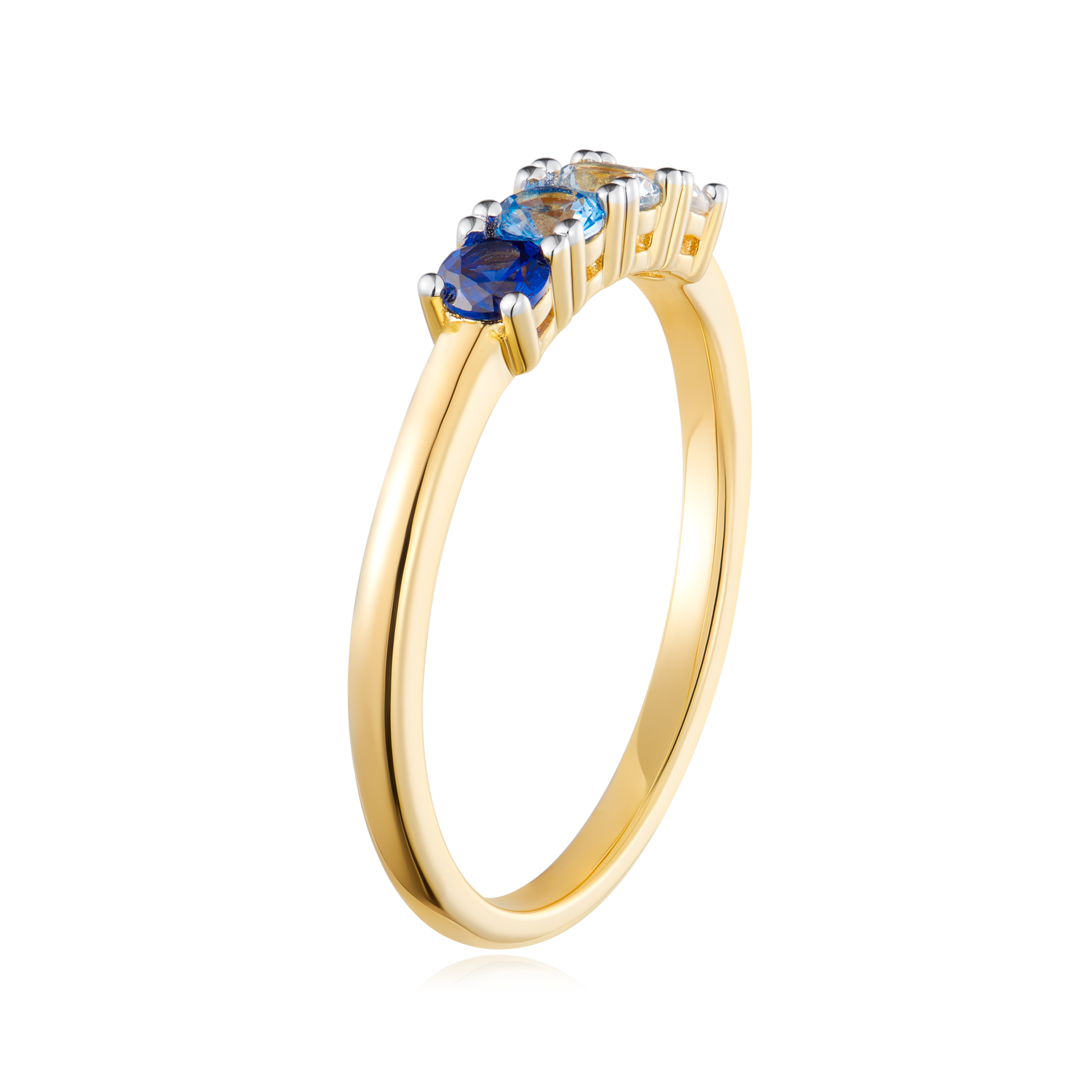 Four Stone Line Ring in 14K Yellow Gold | Monte Luna