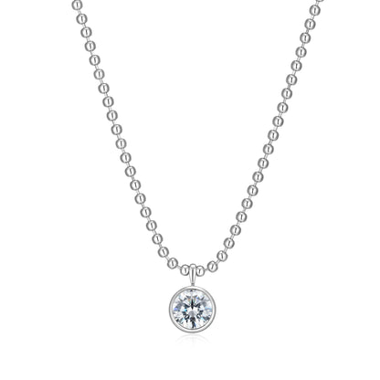 RN0182 - Round-Cut CZ Beaded Necklace | reign