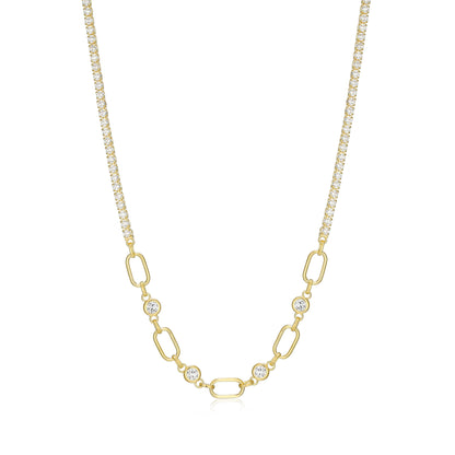 RN0189 - Oval Link & Tennis Necklace | reign