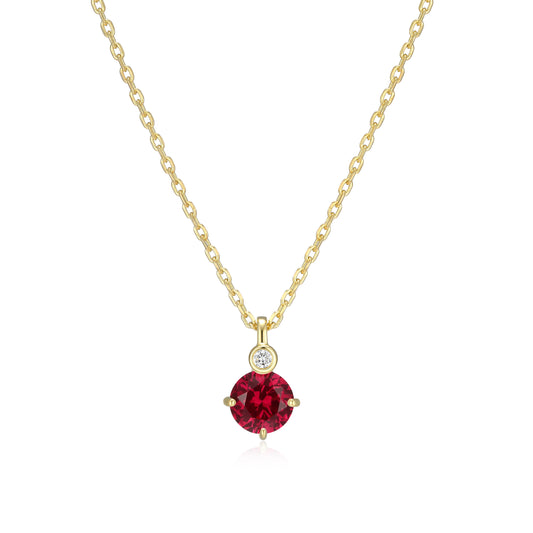 N10348JULY - Birthstone with Lab-Grown Diamond Accent Necklace | elle