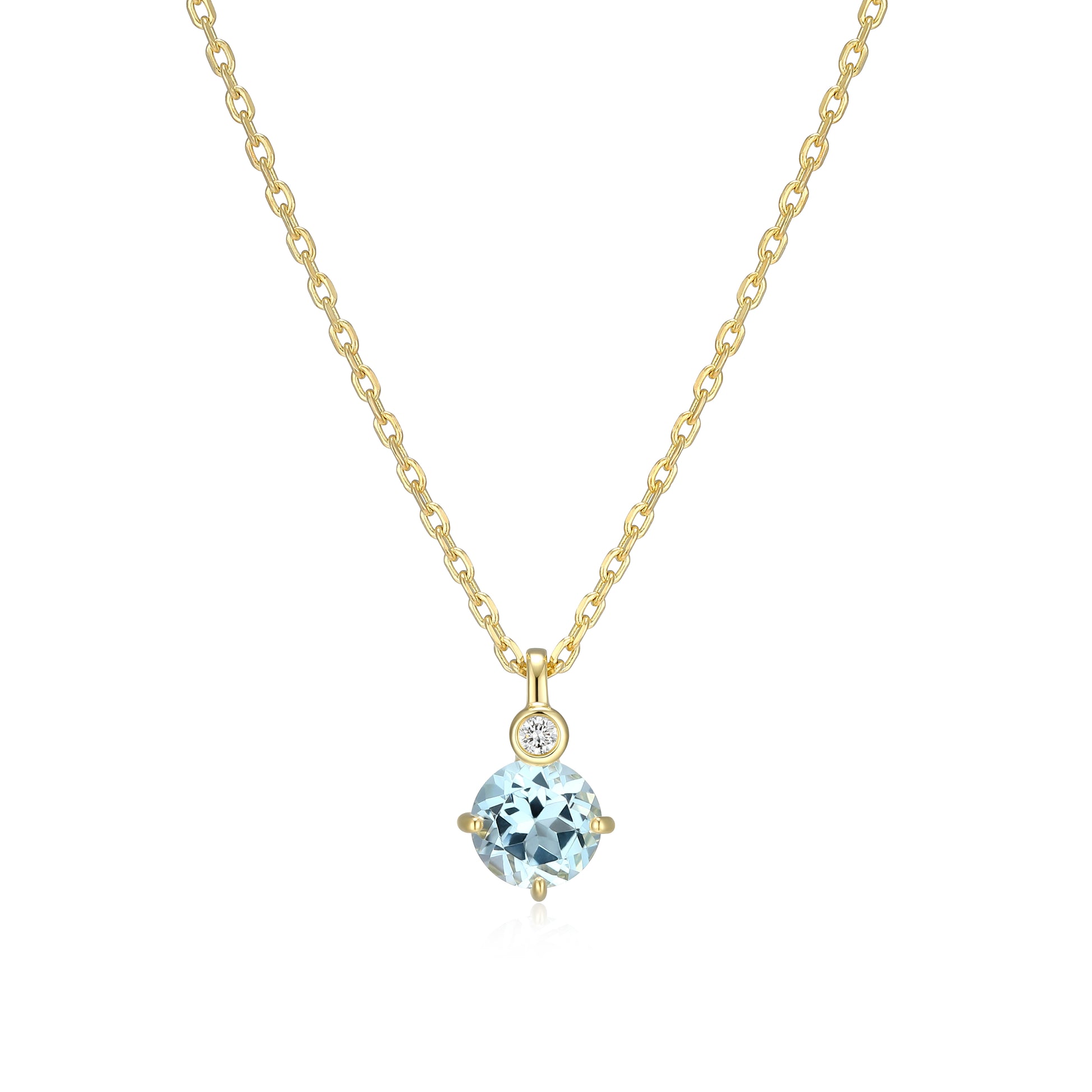 N10348MARY - Birthstone with Lab-Grown Diamond Accent Necklace | elle