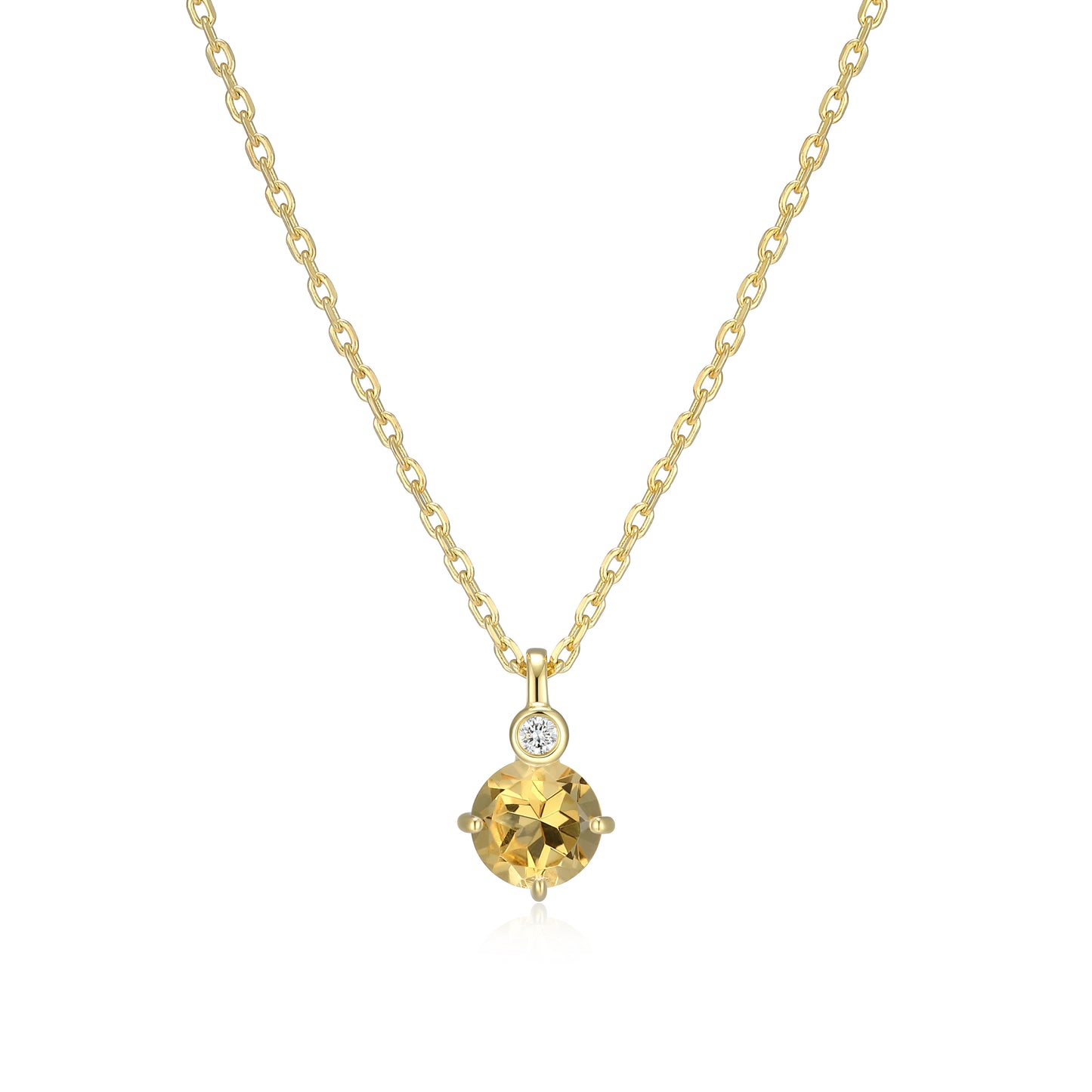 N10348NOVY - Birthstone with Lab-Grown Diamond Accent Necklace | elle