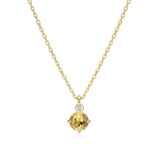 N10348NOVY - Birthstone with Lab-Grown Diamond Accent Necklace | elle
