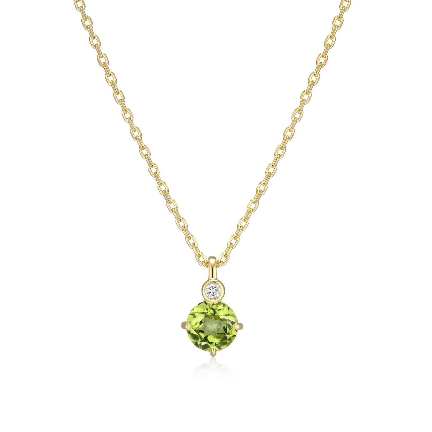 N10348AUGY - Birthstone with Lab-Grown Diamond Accent Necklace | elle