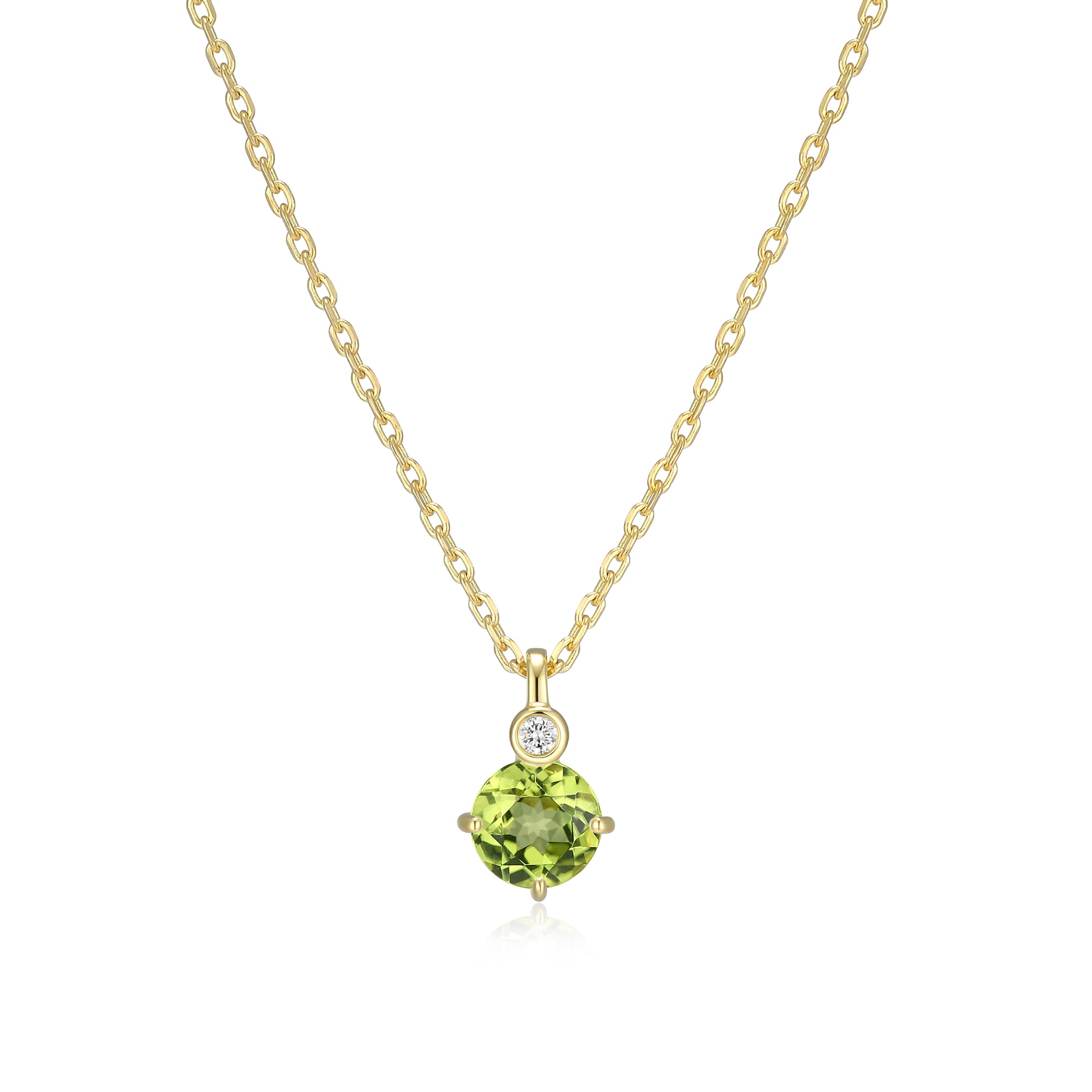 N10348AUGY - Birthstone with Lab-Grown Diamond Accent Necklace | elle