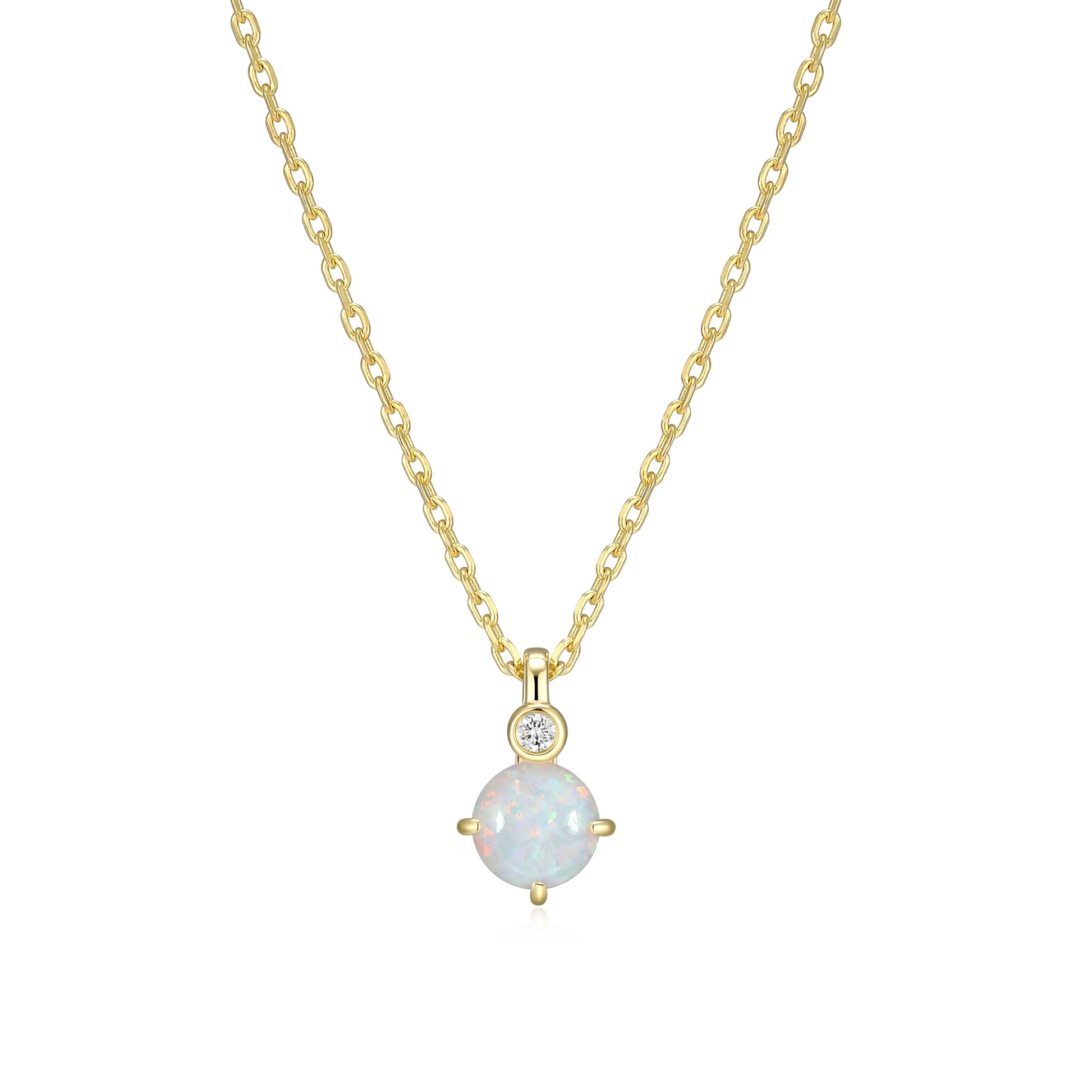 N10348OCTY - Birthstone with Lab-Grown Diamond Accent Necklace | elle