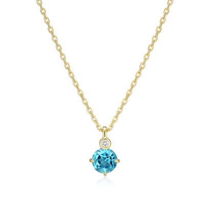 N10348DECY - Birthstone with Lab-Grown Diamond Accent Necklace | elle